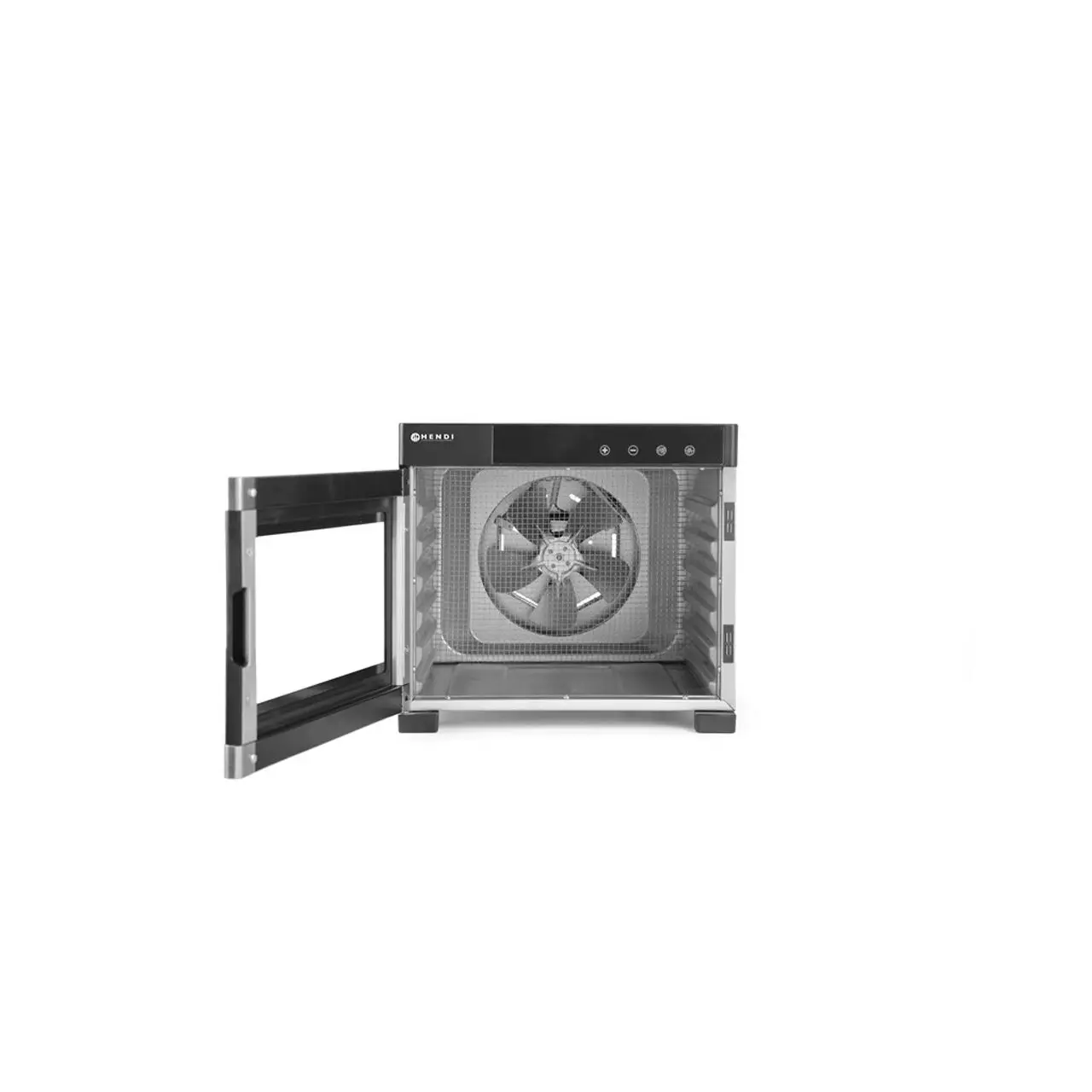 Deshidrator alimente Hendi Profi Line, 550 W, 6 tavi inox, interior si exterior inox, temperatura reglabila 35-75 C, Gri, timer, panou de control digital - imagine 5