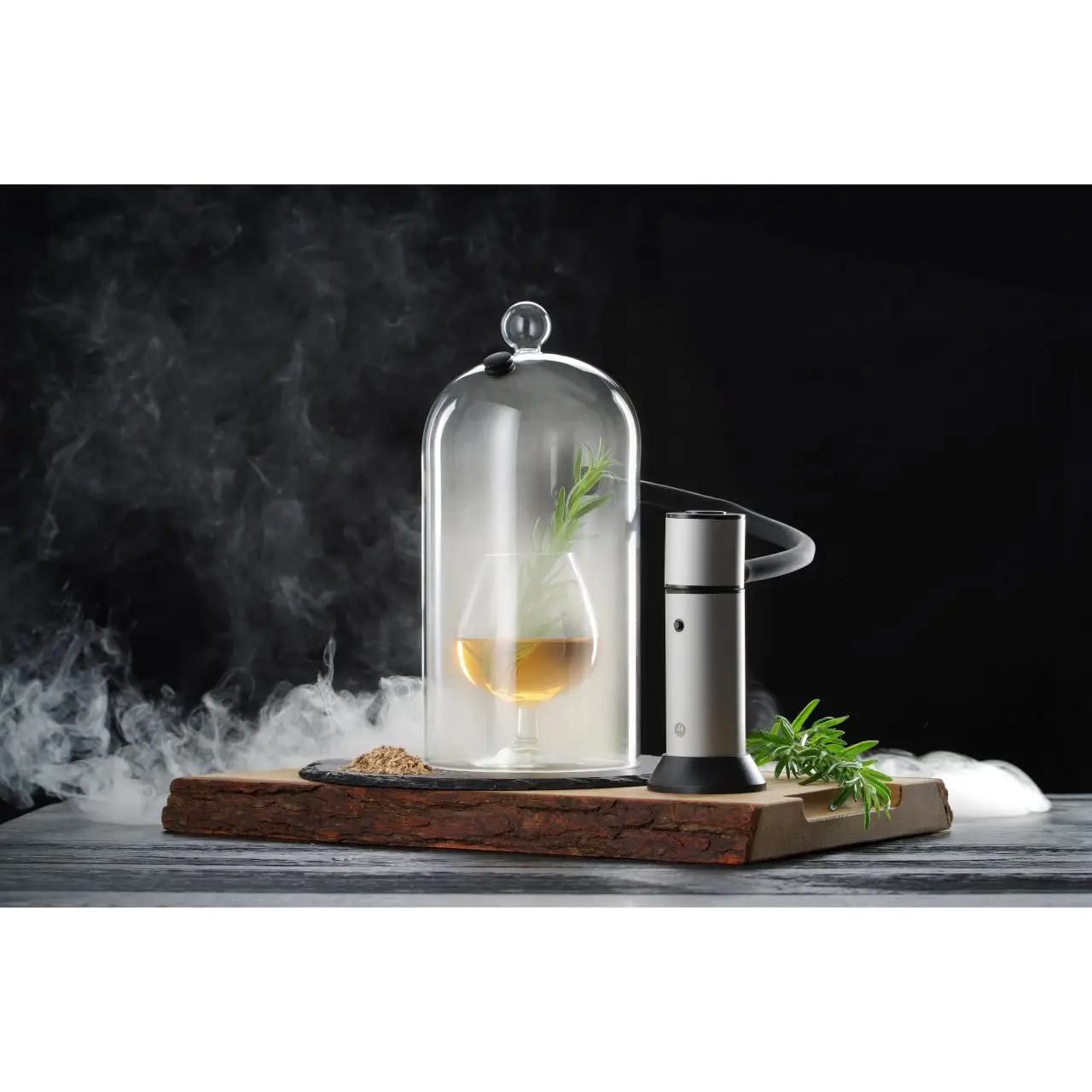 Infuzor de fum Hendi, camera detasabila, filtru integrat, furtun flexibil de cauciuc (30 cm), culoare gri - imagine 7