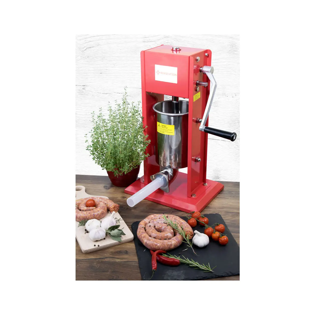 Aparat profesional umplut carnati, Revolution by Hendi, 3 lt, 2 viteze umplere, 3 palnii incluse - imagine 4