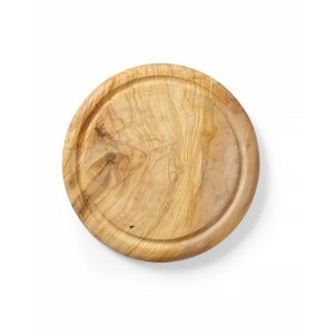 Platou de servire din lemn de maslin, HENDI, ø260x(H)25mm