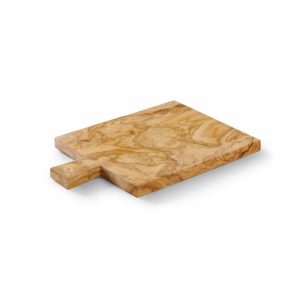 Platou de servire din lemn de maslin, HENDI, 340x230x(H)22mm