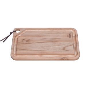Tocator din lemn de tec,Hendi, dreptunghiulara Churrasco, Tramontina, 400x240x(H)18mm