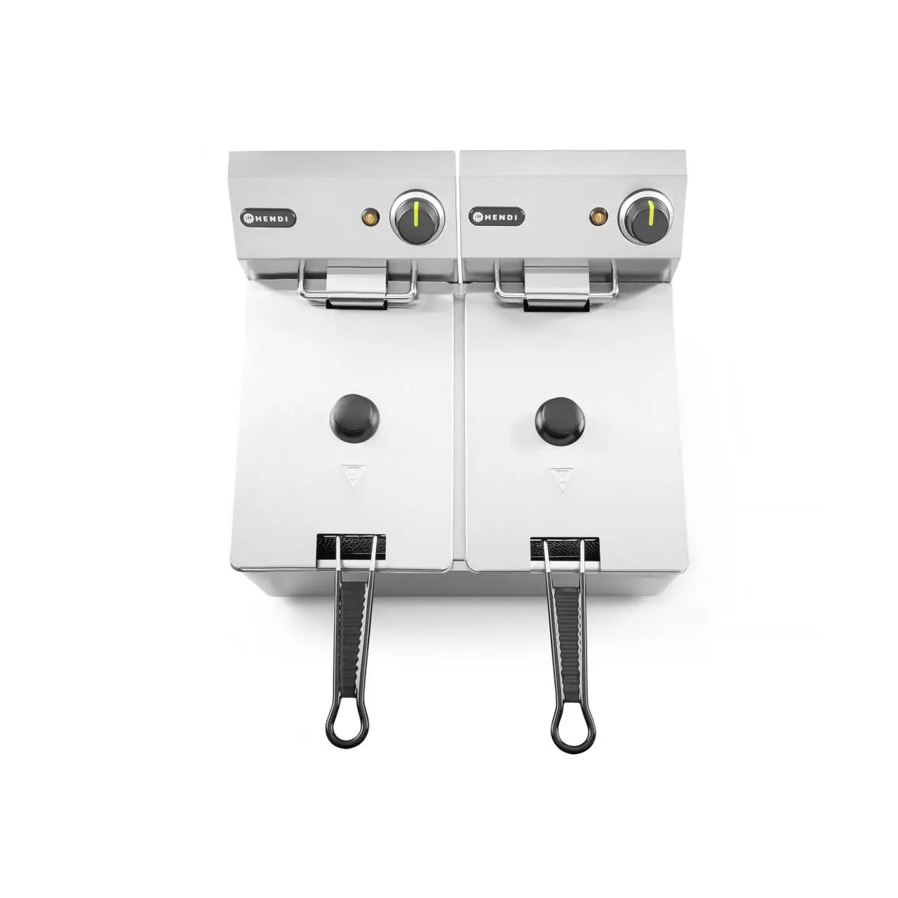 Friteuza electrica profesionala 2x4 lt, 2x3000W, inox, termostat 0-190 gr C, Hendi Blue LIne, 47x42x(H)33 cm - imagine 5