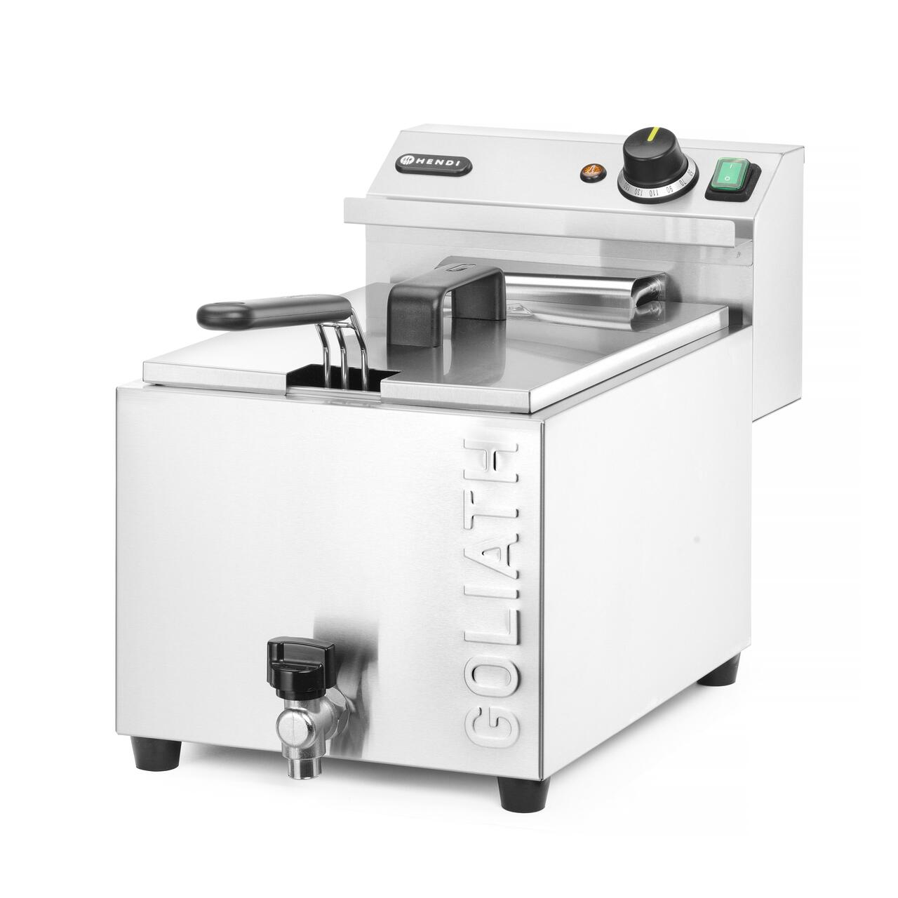Friteuza electrica cu scurgere 10L Goliath Hendi, 10Kw, 400v, 299x584x(H)375mm - imagine 3