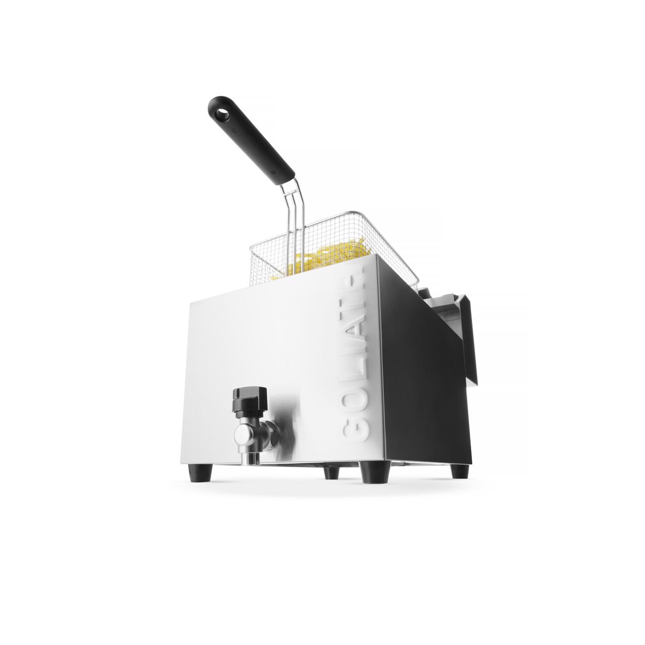 Friteuza electrica cu scurgere 10L Goliath Hendi, 10Kw, 400v, 299x584x(H)375mm - imagine 2