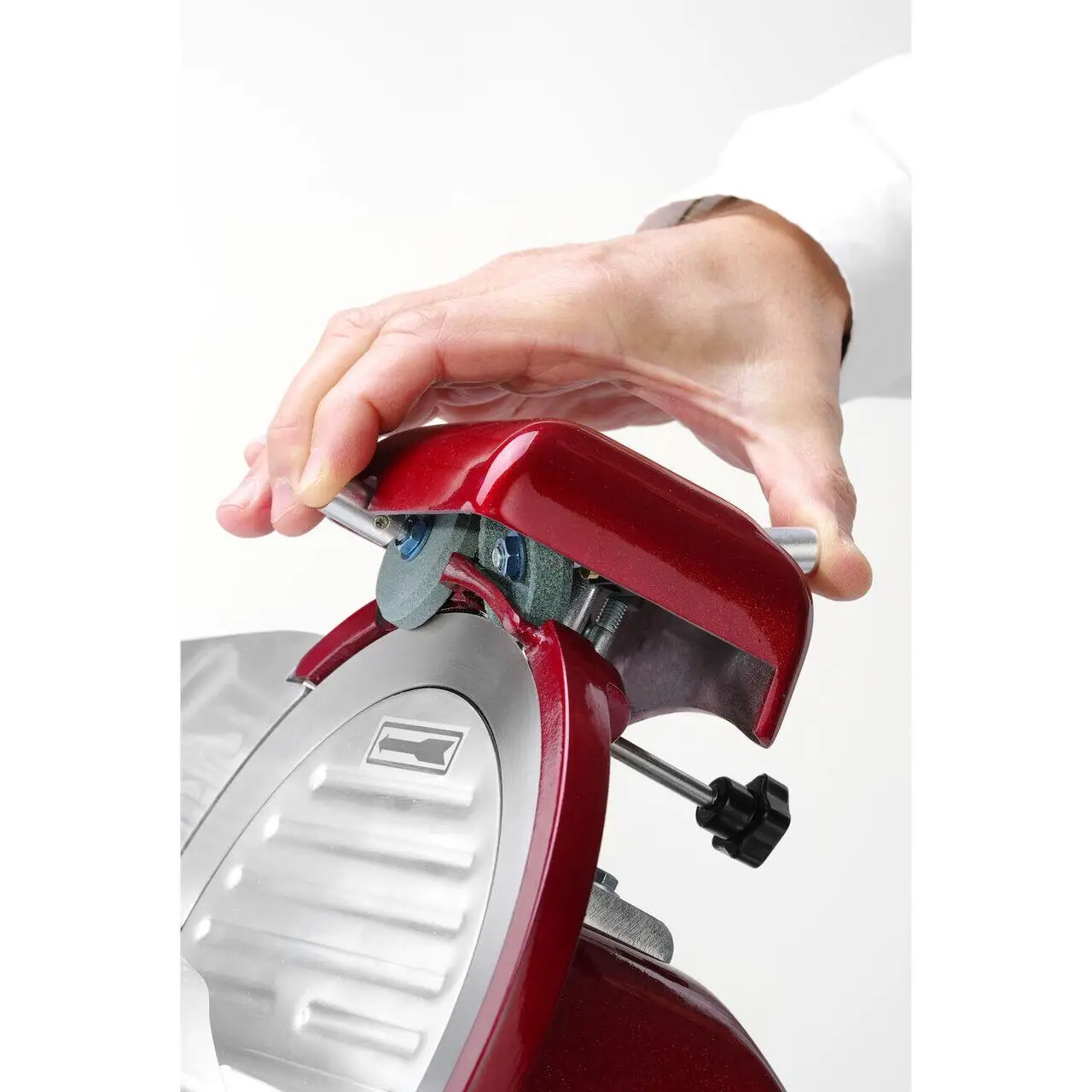 Feliator Hendi Profi Line 250, Rosu, 320 W, 485x420x(H)395 mm, Inox, grosime de taiere reglabila de la 0 la 12 mm - imagine 4