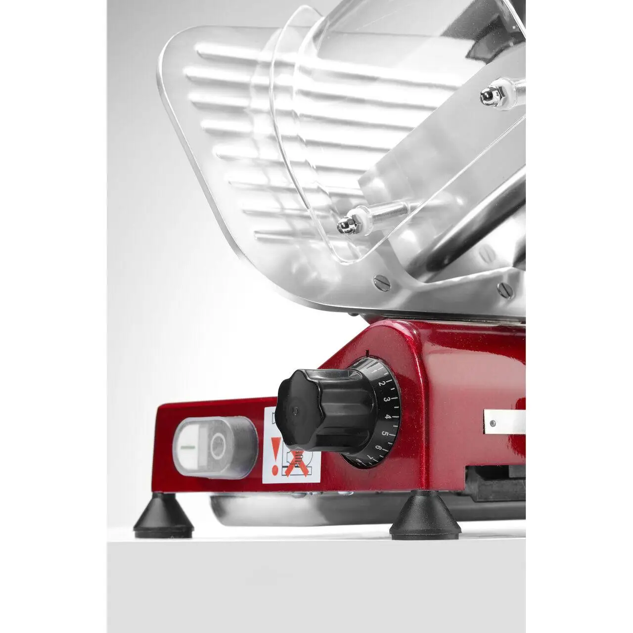 Feliator Hendi Profi Line 250, Rosu, 320 W, 485x420x(H)395 mm, Inox, grosime de taiere reglabila de la 0 la 12 mm - imagine 3