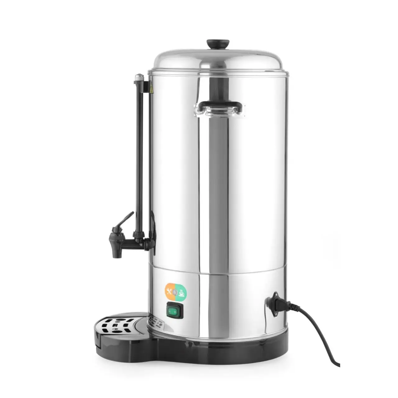 Percolator / cafetiera profesionala, 6lt, Hendi, cu pereti dubli din inox, 1500W, diam. 241x (H)480 mm, robinet anti-picurare, temperatura ajustabila pana la 100 C, filtru incorporat pentru cafea macinata - imagine 8