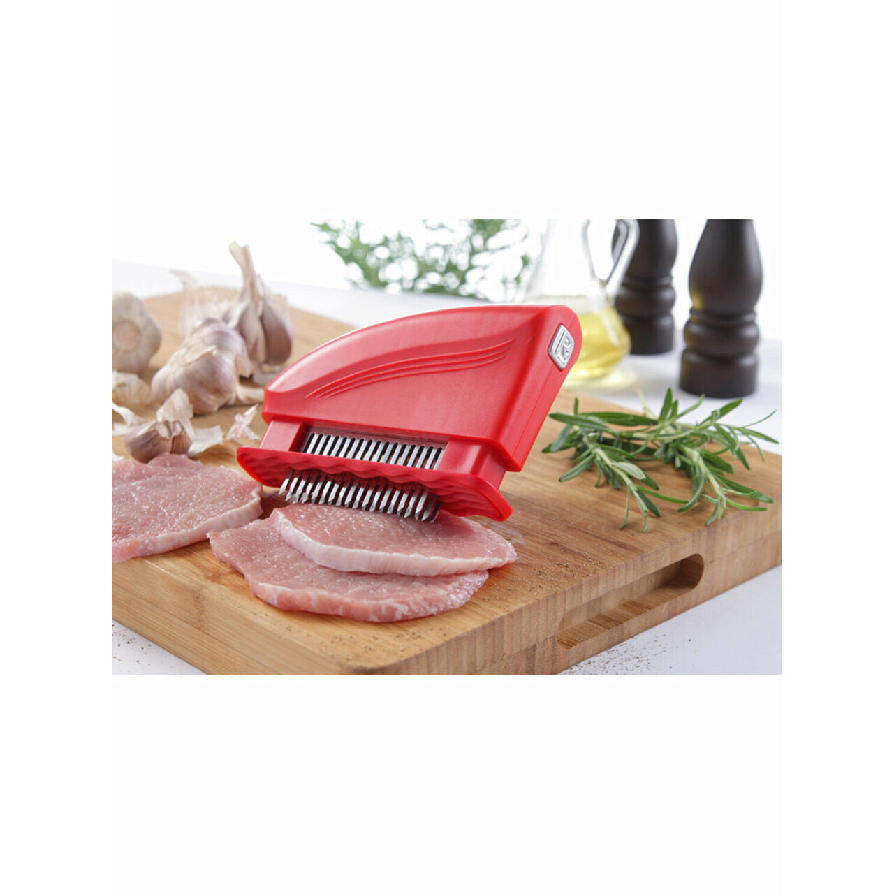 Dispozitiv fragezire carne 51 lame inox, 150x42x(H)118 mm, rosu, Hendi Profi Line - imagine 3