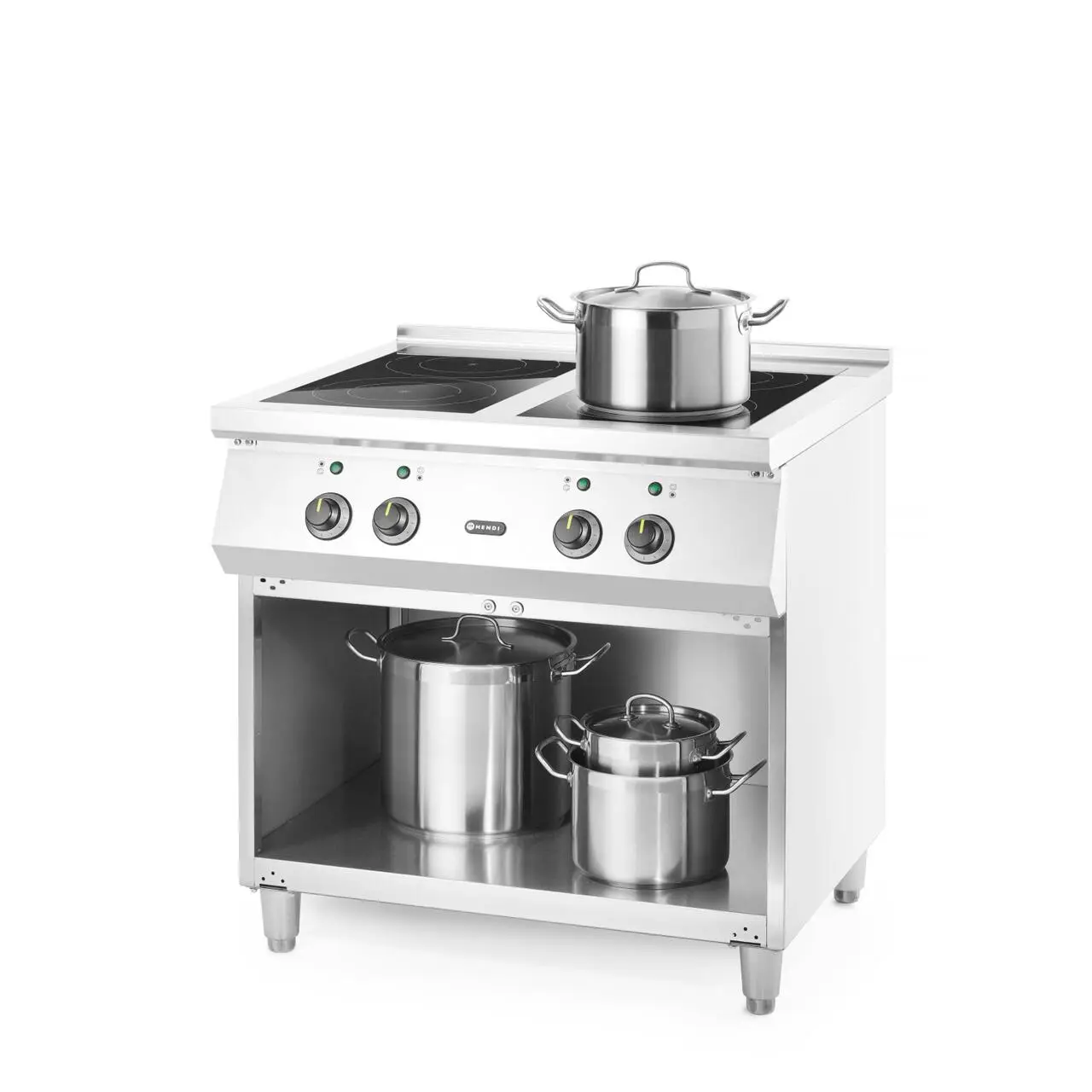 Masina de gatit cu inductie, 4 arzatoare, spatiu depozitare,17000 W,Hendi, 800x700x(H)870mm - imagine 2