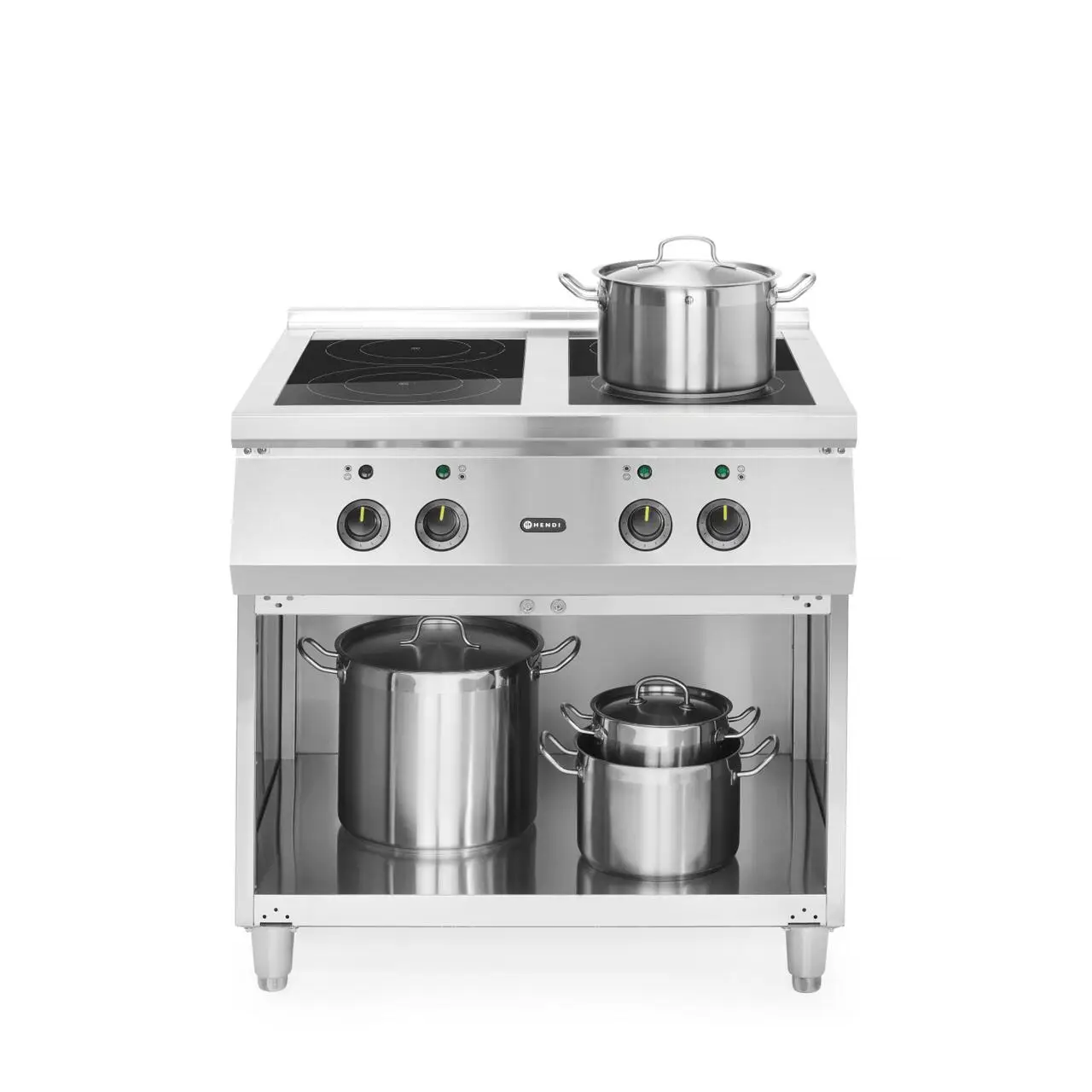 Masina de gatit cu inductie, 4 arzatoare, spatiu depozitare,17000 W,Hendi, 800x700x(H)870mm - imagine 4