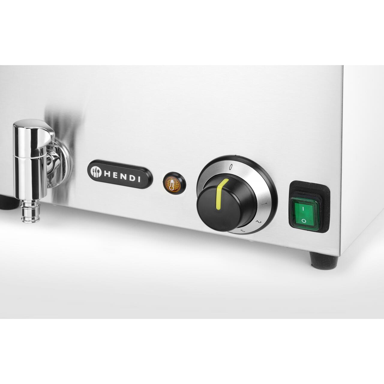 Set: Bain-marie HENDI Ranger cu robinet de scurgere + 3x GN 1/3 cu capac, HENDI, GN 1/1, 230V/1000W, 604x332x(H)242mm - imagine 2