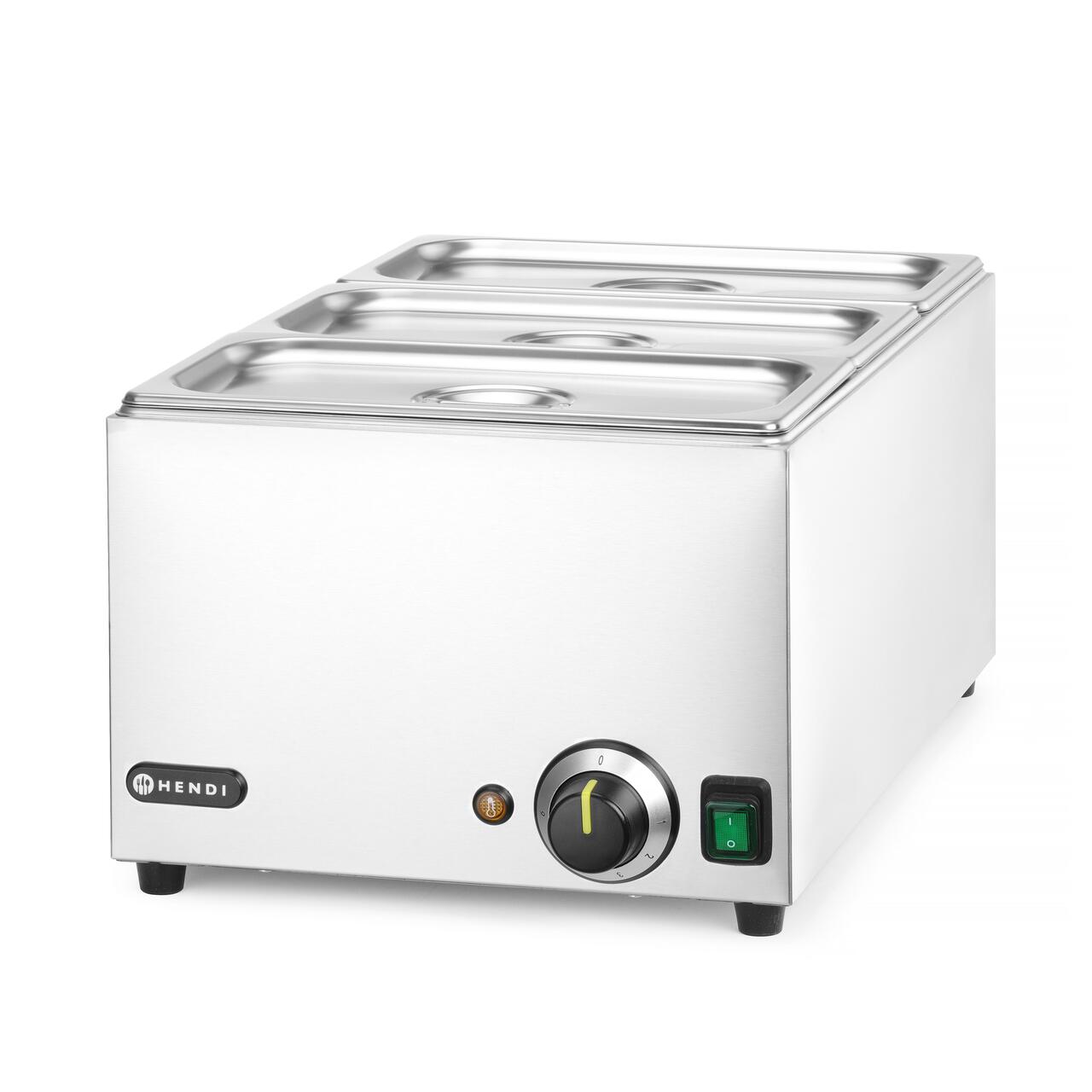 Set: Bain-marie HENDI RANGER + 3x GN 1/3 cu capac, HENDI, GN 1/1, 230V/1000W, 590x332x(H)242mm - imagine 4