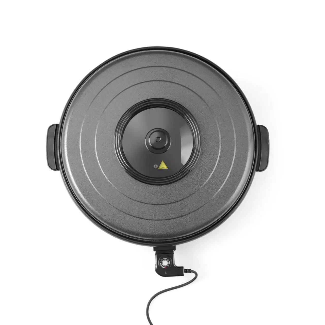 Tigaie electrica cu capac Hendi, aluminiu cu strat anti-aderent, vas interior 55x inaltime 6 cm, exterior 62x inaltime 19 cm, 230 V, 1600 W - imagine 2