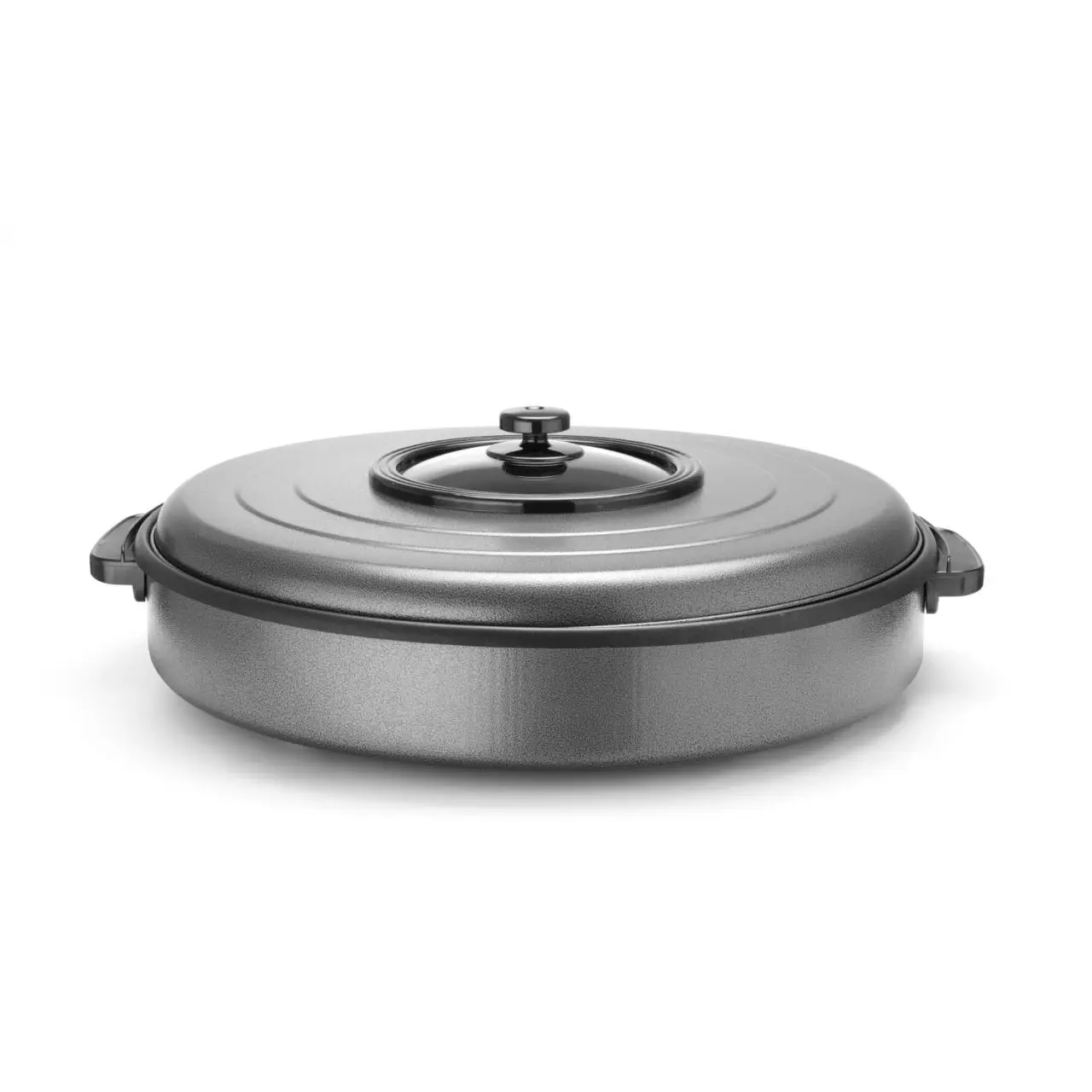 Tigaie electrica cu capac Hendi, aluminiu cu strat anti-aderent, vas interior 55x inaltime 6 cm, exterior 62x inaltime 19 cm, 230 V, 1600 W - imagine 8