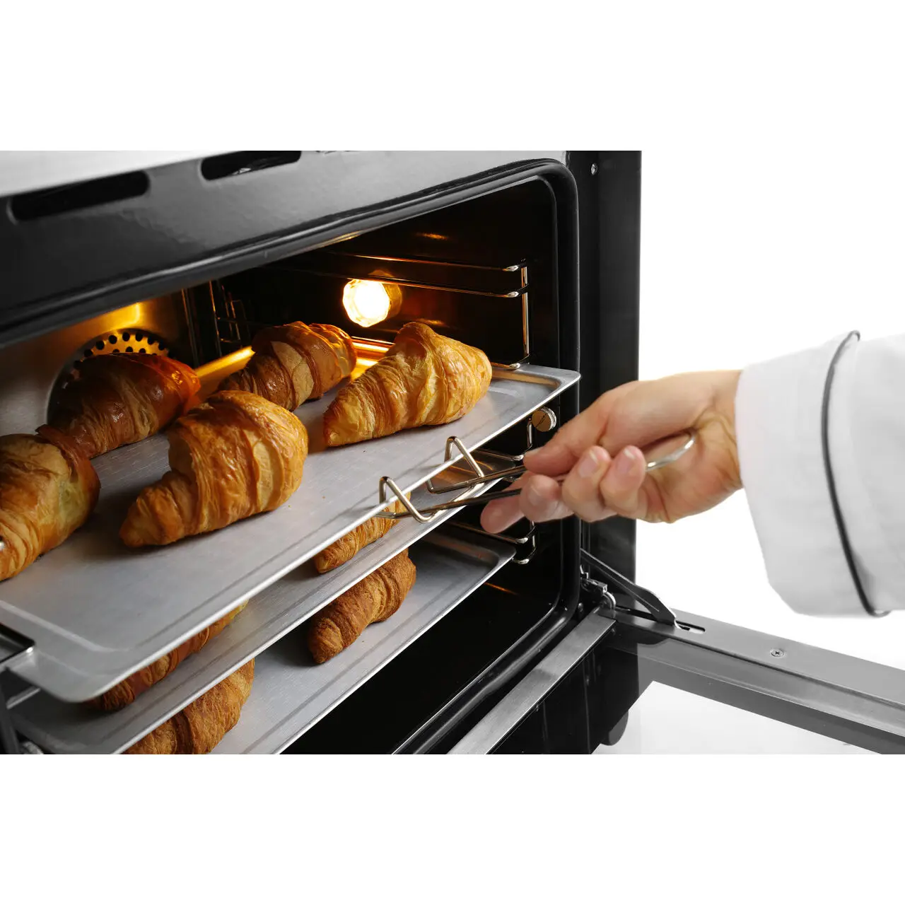Cuptor convectie Hendi H90, 4 tavi 438x315 mm incluse, 2 elemente incalzire, 2 ventilatoare, termostat reglabil 50-300 gr C, timer 0-120 min, 2670 W, 595x595x(H)570 mm - imagine 2
