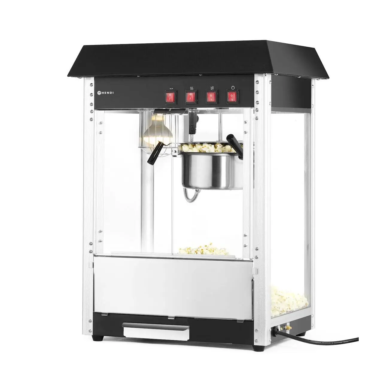 Aparat popcorn Hendi, Black Edition, 1500W, 560x420x(H)770mm - imagine 3