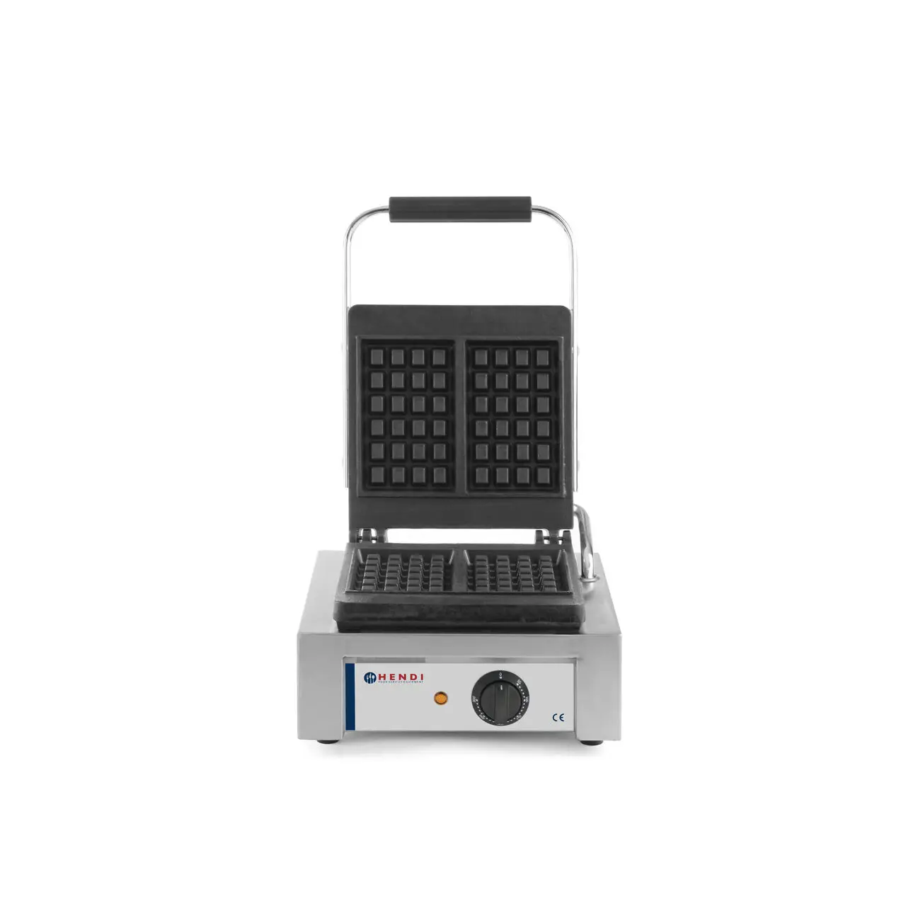 Aparat preparare vafe/waffles, profesional, Hendi, 1500W, suprafata gatire din fonta cu start anti-lipire, 480x320x(H)226 mm - imagine 2