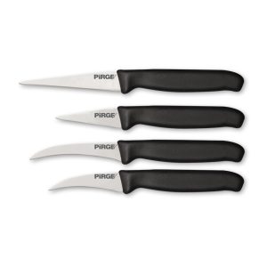 Set de 4 cutite pentru carne Pirge, lungime lama 65 mm,80 mm,55 mm,90 mm