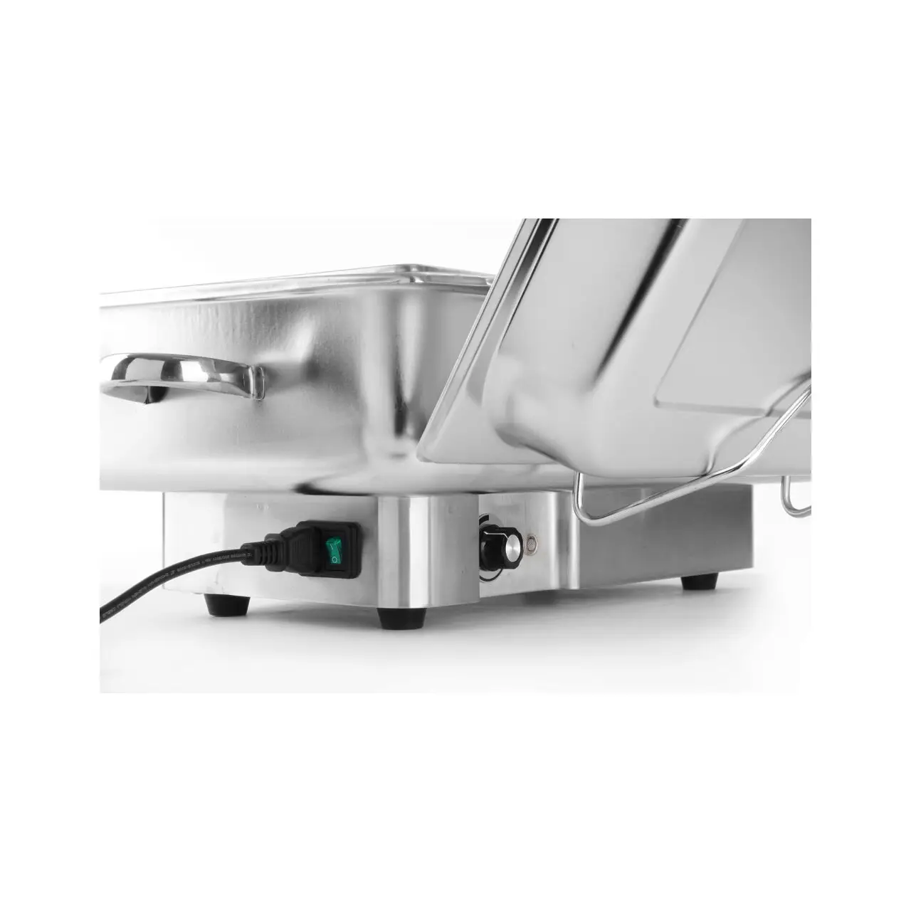 Chafing dish electric GN 1/1, 9lt, inox, termostat 0-100 gr C, 1000W, 615x355x280 mm, Model Hendi 'Pollina' - imagine 3