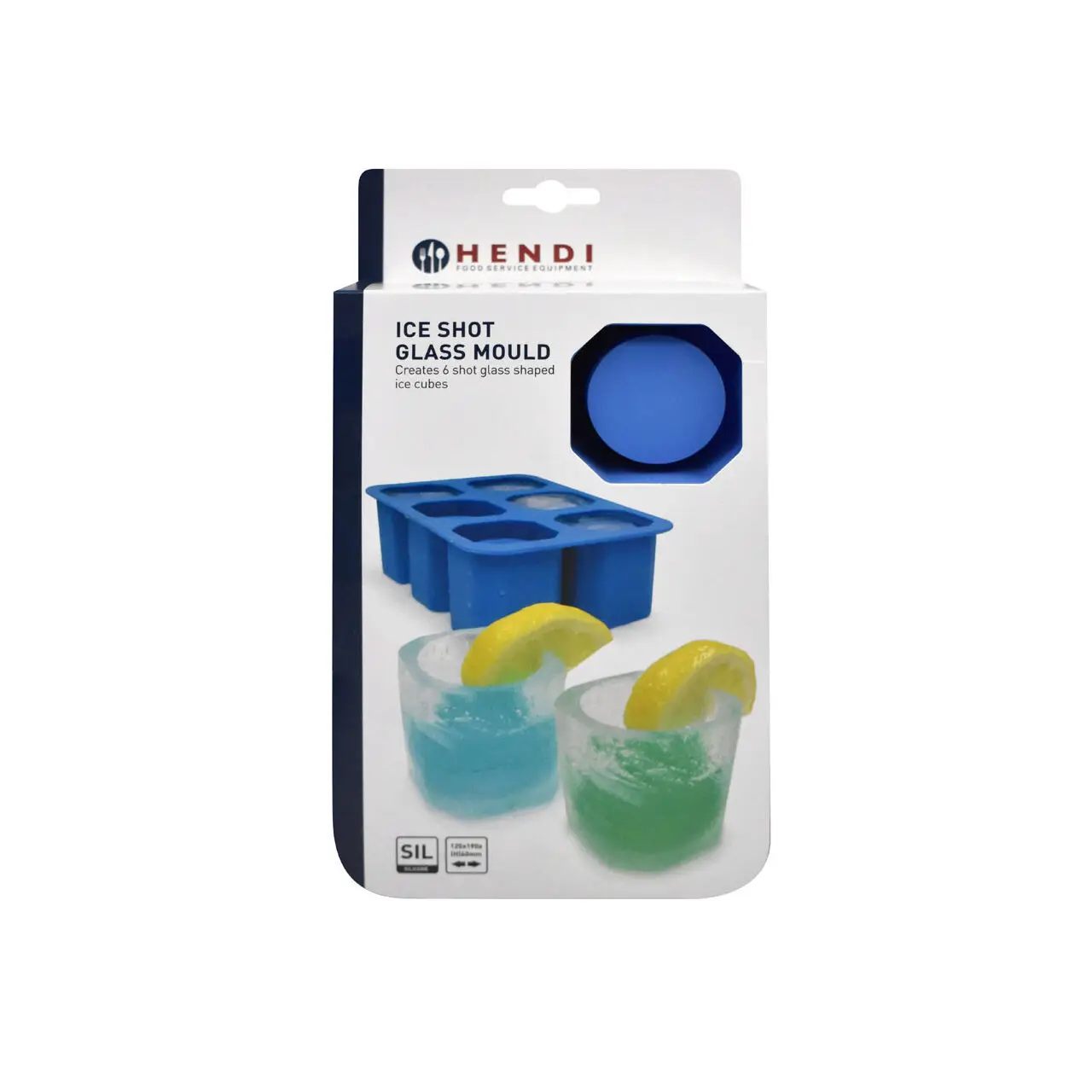 Forma din silicon durabil pentru cuburi de gheata tip pahar pentru shot, Hendi, 12.5x19x(H)6 cm, potrivita si pentru uz profesional - imagine 2