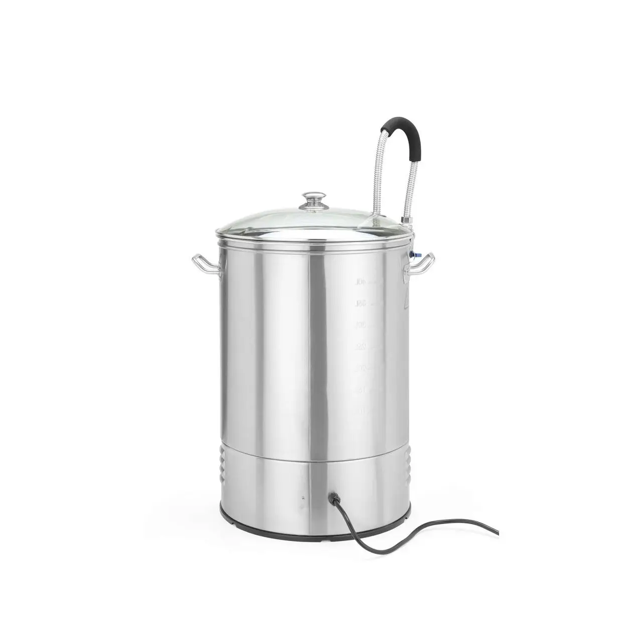 Aparat profesional pentru producere bere, capacitate 40 l, 2500 W, diametru 400x (H) 630 mm, panou digital, inox AISI 304, operare manuala sau automata, memorie salvare retete - imagine 2
