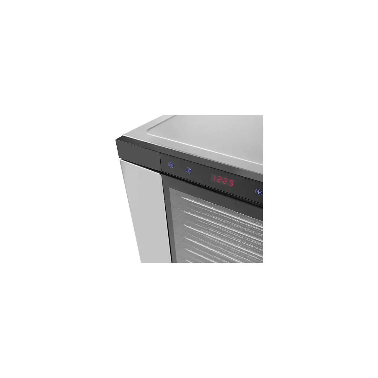 Deshidrator alimente Hendi Profi Line, 550 W, 6 tavi inox, interior si exterior inox, temperatura reglabila 35-75 C, Gri, timer, panou de control digital - imagine 6