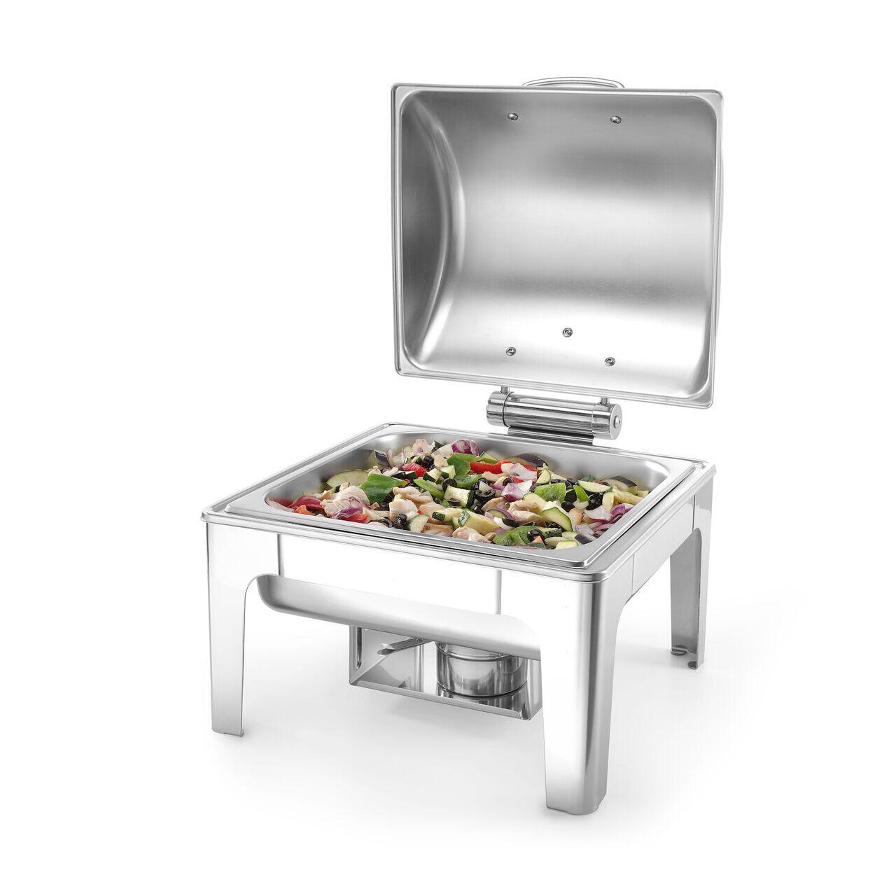 Chafing dish GN 2/3 finisaj tip oglinda, HENDI, Profi Line, 6L, 395x405x(H)320mm - imagine 3