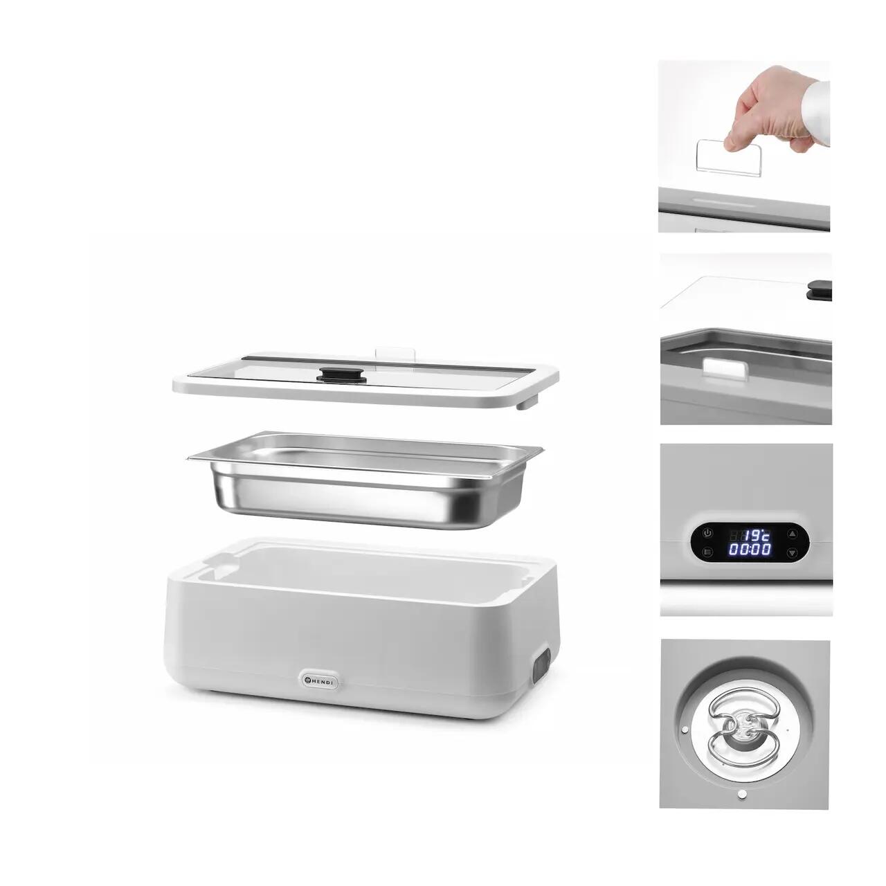 Chafing dish electric UNIQ, HENDI, GN 1/1, Alb, 220-240V/700W, 607x402x(H)250mm - imagine 11
