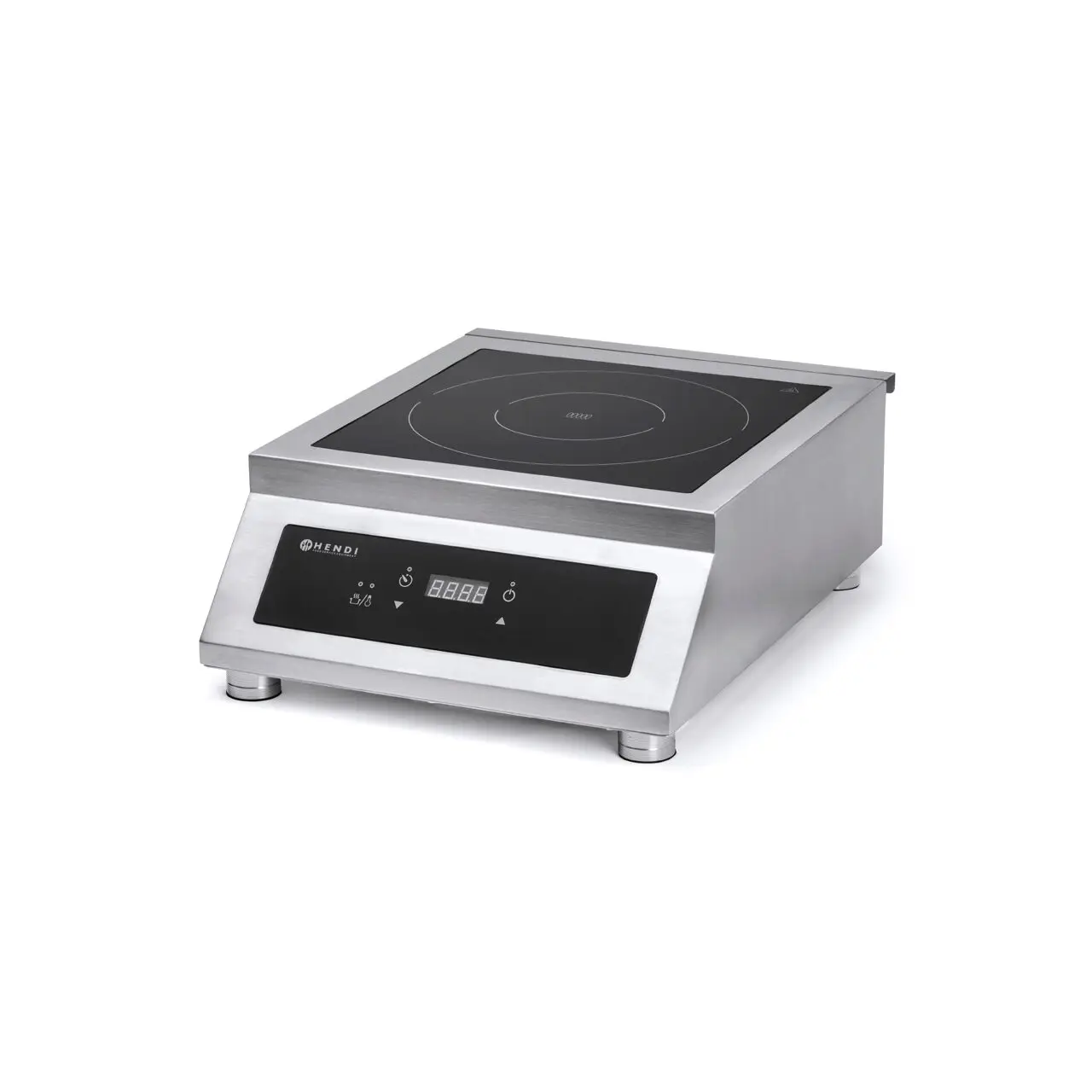 Plita cu inductie profesionala, Hendi Profi Line, model 5000 D ,putere 5000 W, control digital, corp inox, 39,8 cm x51,5 cm x16,8 cm inaltime - imagine 3