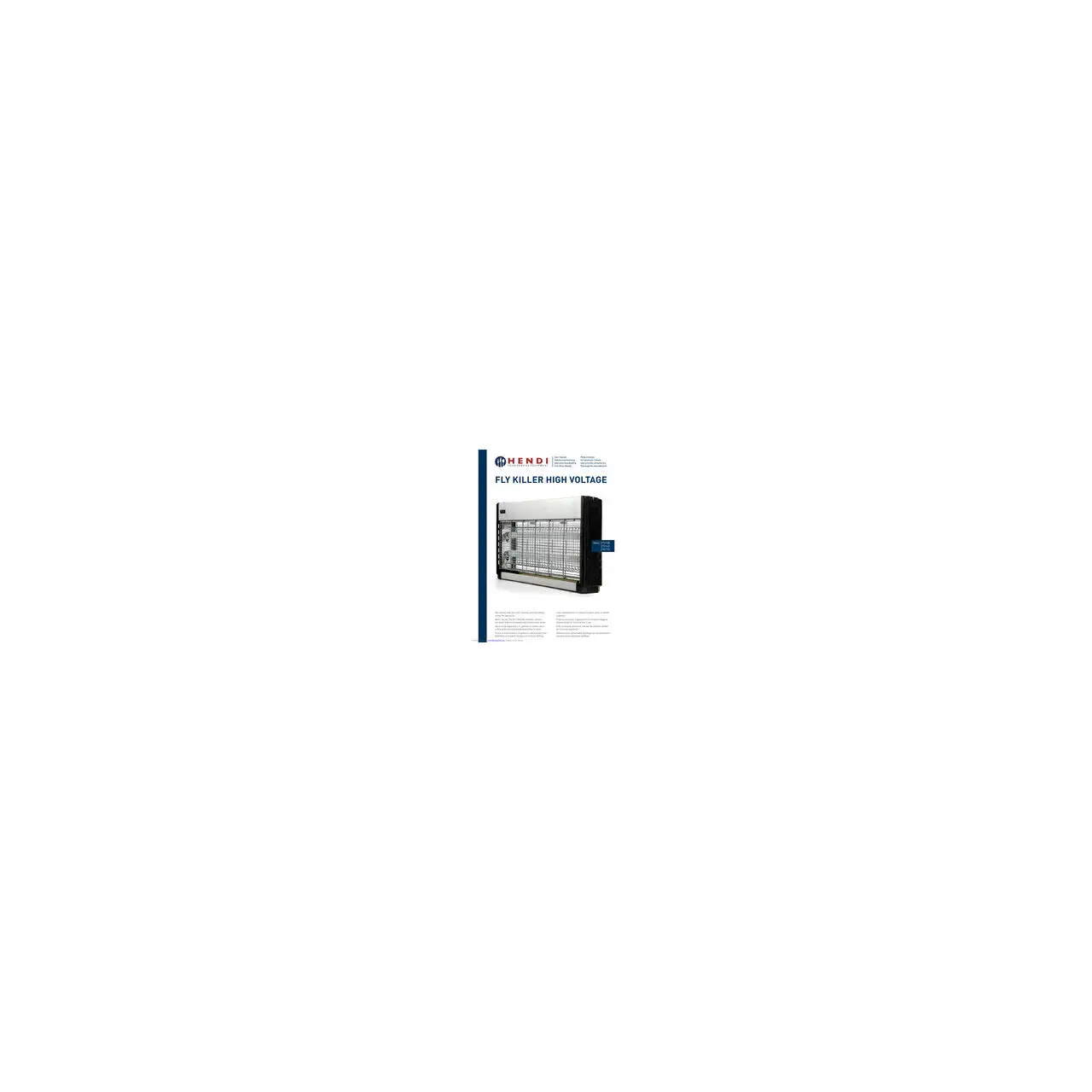 Capcana insecte - voltaj mare 2000-2500V - acoperire 150 mp - Hendi - 640x90x(H)360 mm - imagine 2