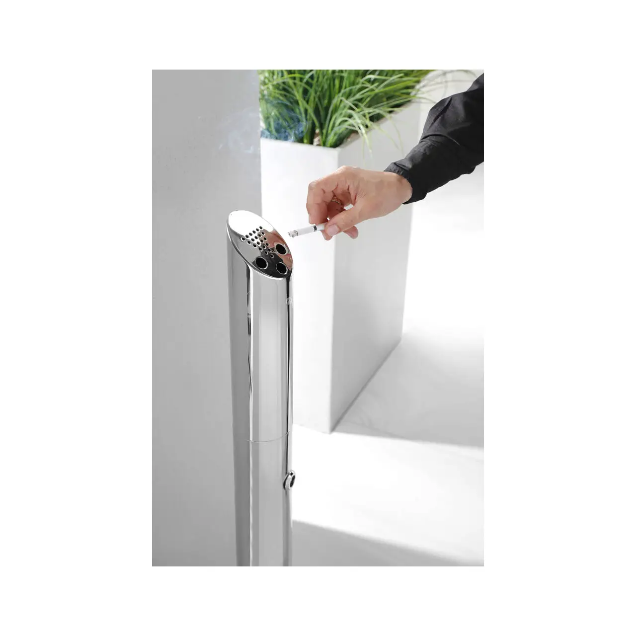Scrumiera Hendi tip stalp, otel inoxidabil 18/8, 17x(H)92 cm - imagine 4