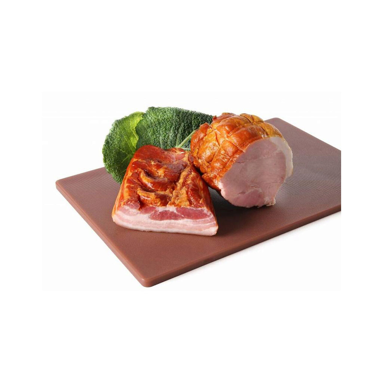 Tocator maro 450x300x12,7 mm, HACCP- pentru carne gatita, Hendi, polietilena HDPE 500, ambele fete potrivite pentru taiere - imagine 2