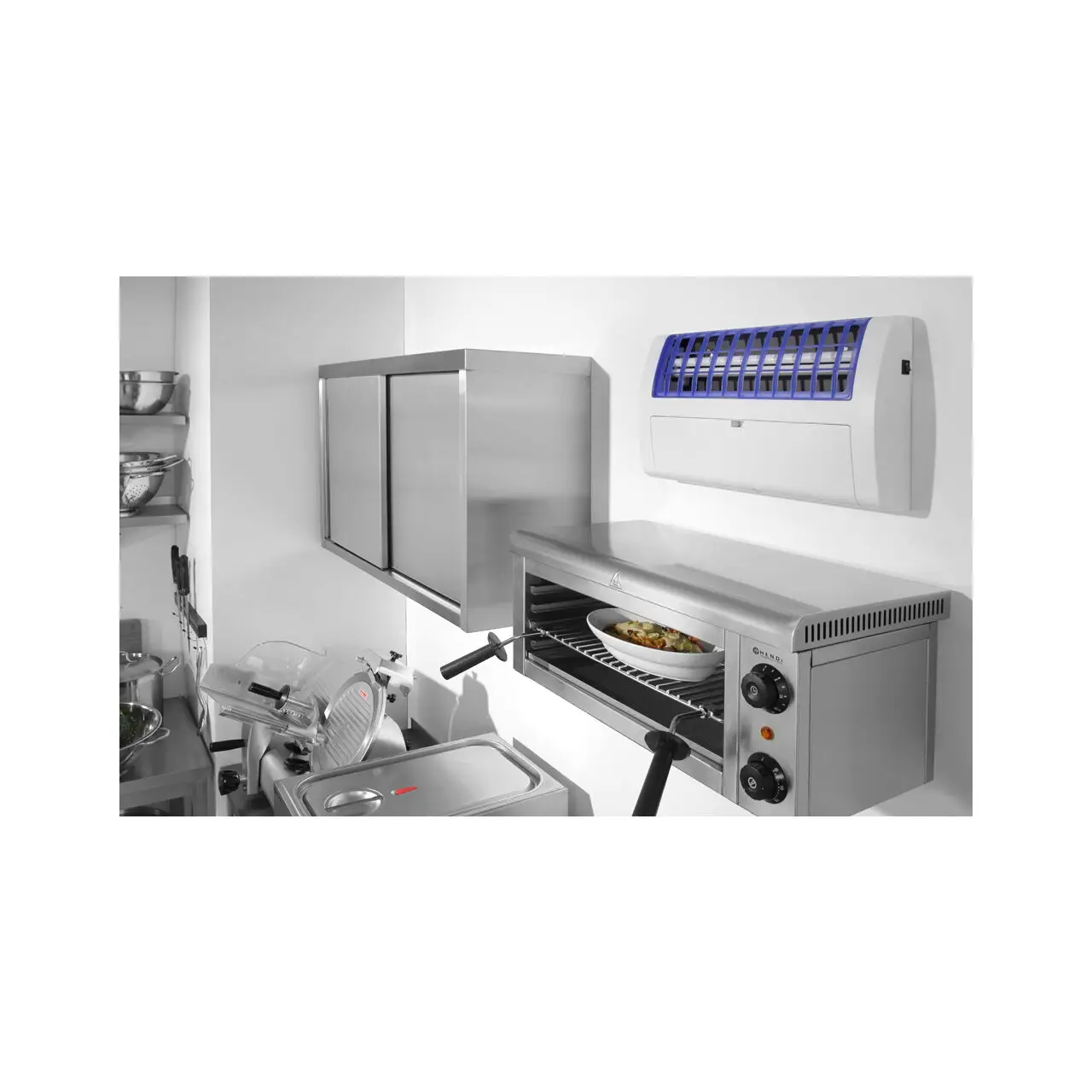 Capcana insecte cu placa adeziva - acoperire 120 mp - 36W - 475x80x(H)283 mm - Hendi - imagine 3