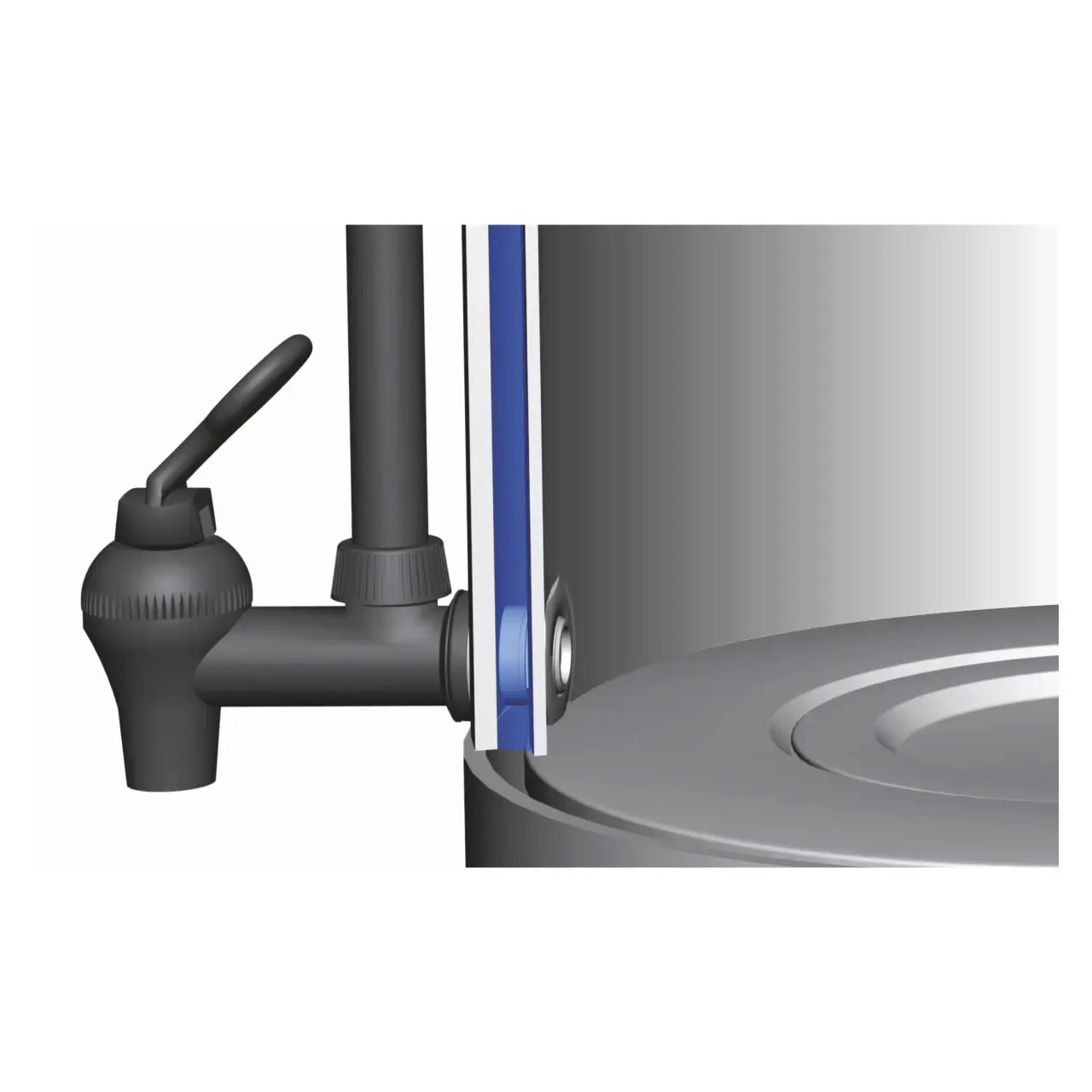 Percolator / cafetiera profesionala, 6lt, Hendi, cu pereti dubli din inox, 1500W, diam. 241x (H)480 mm, robinet anti-picurare, temperatura ajustabila pana la 100 C, filtru incorporat pentru cafea macinata - imagine 3