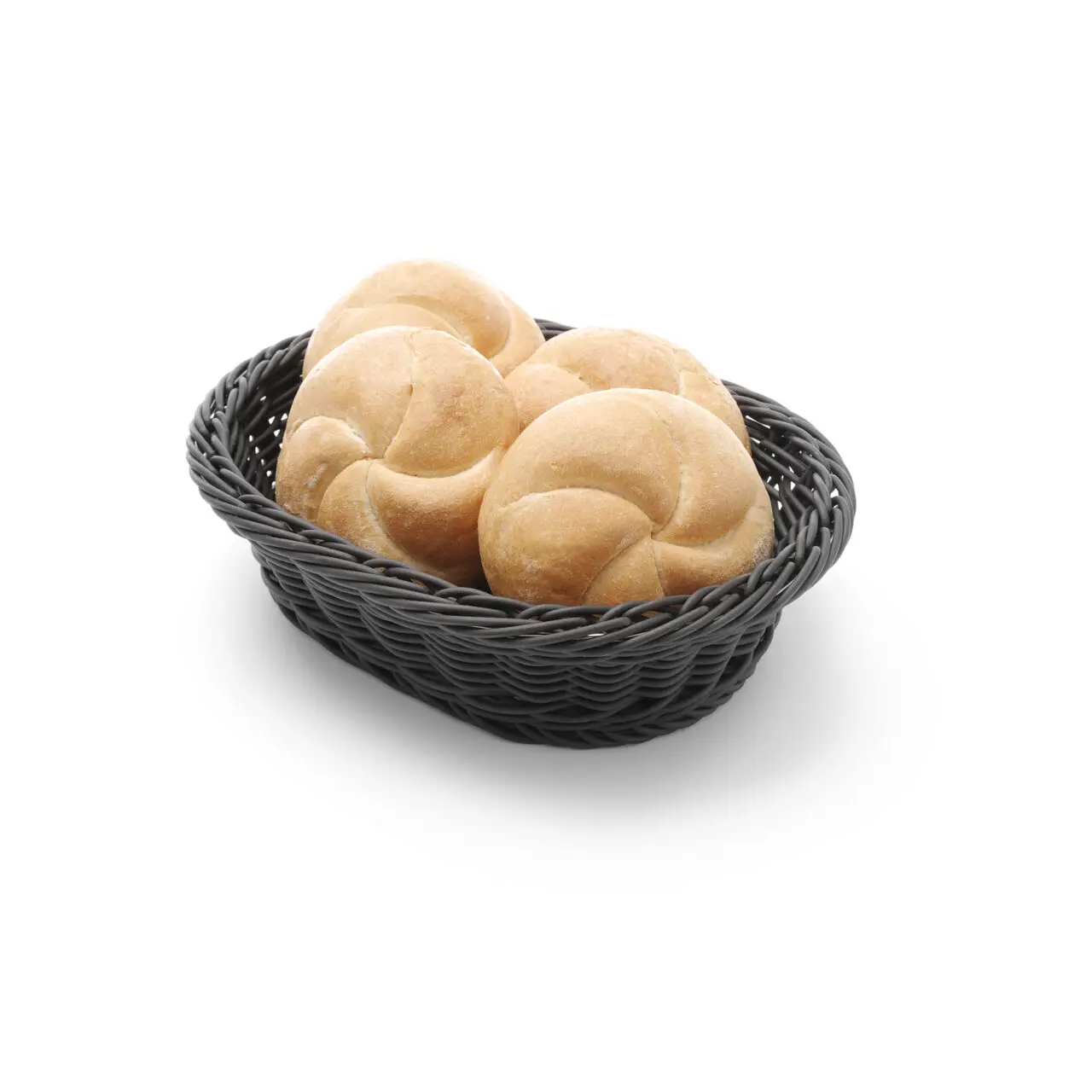 Cos servire pentru paine, oval, Hendi, Negru, 190x120x(h)60 mm - imagine 2