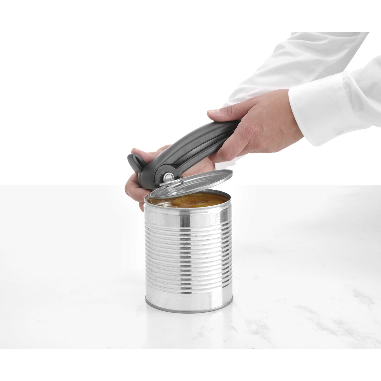 Desfacator conserve, Hendi, 190 mm, modul de deschidere lasa conserva fara margine ascutita, Inox/Polipropilena - imagine 4