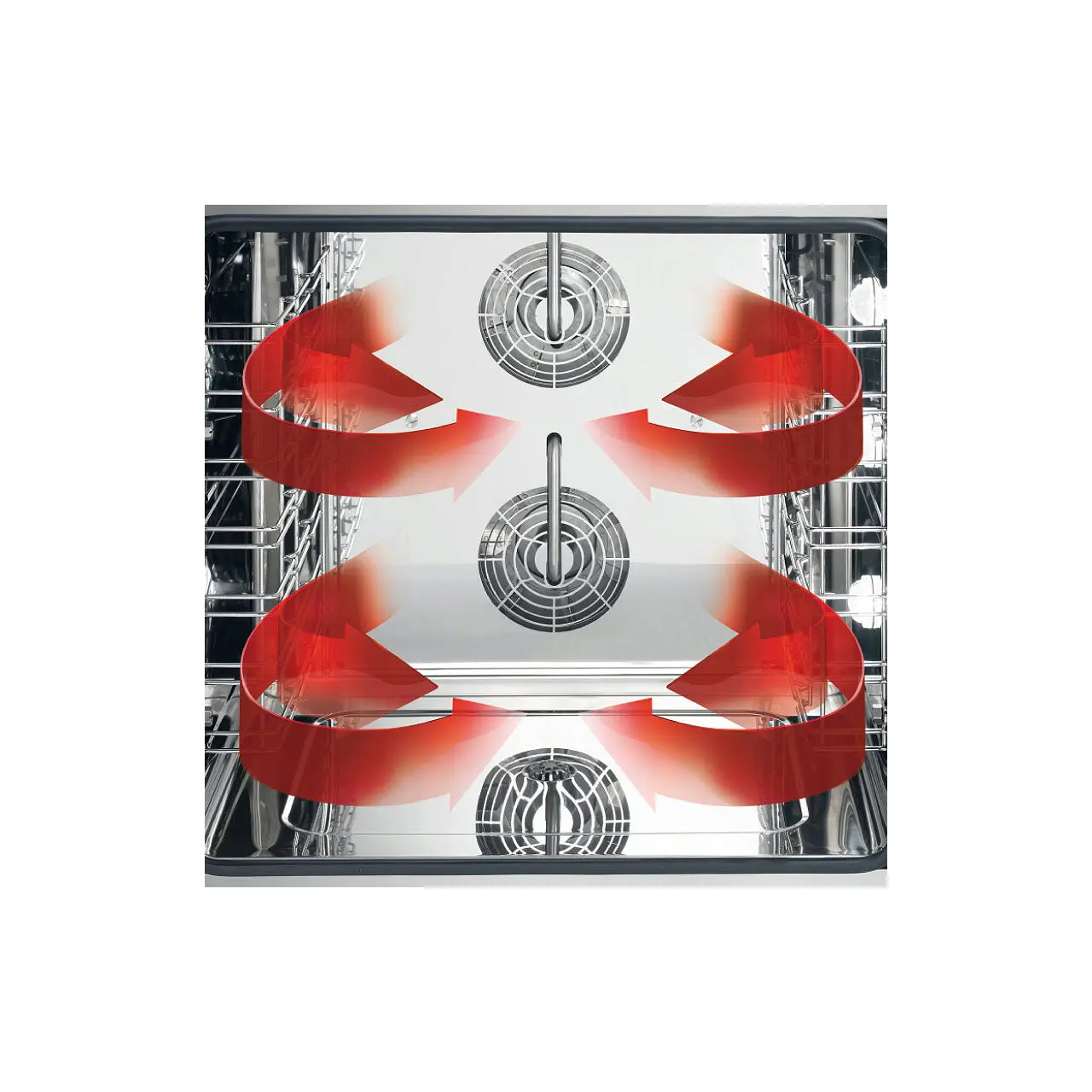 Cuptor convectie HENDI NANO, capacitate 4 tavi 600x400 mm, 2 elemente incalzire, termostat reglabil, 50-260 gr C, timer 0 - 120 min, 3200 W, 560x603x(H)530 mm - imagine 2