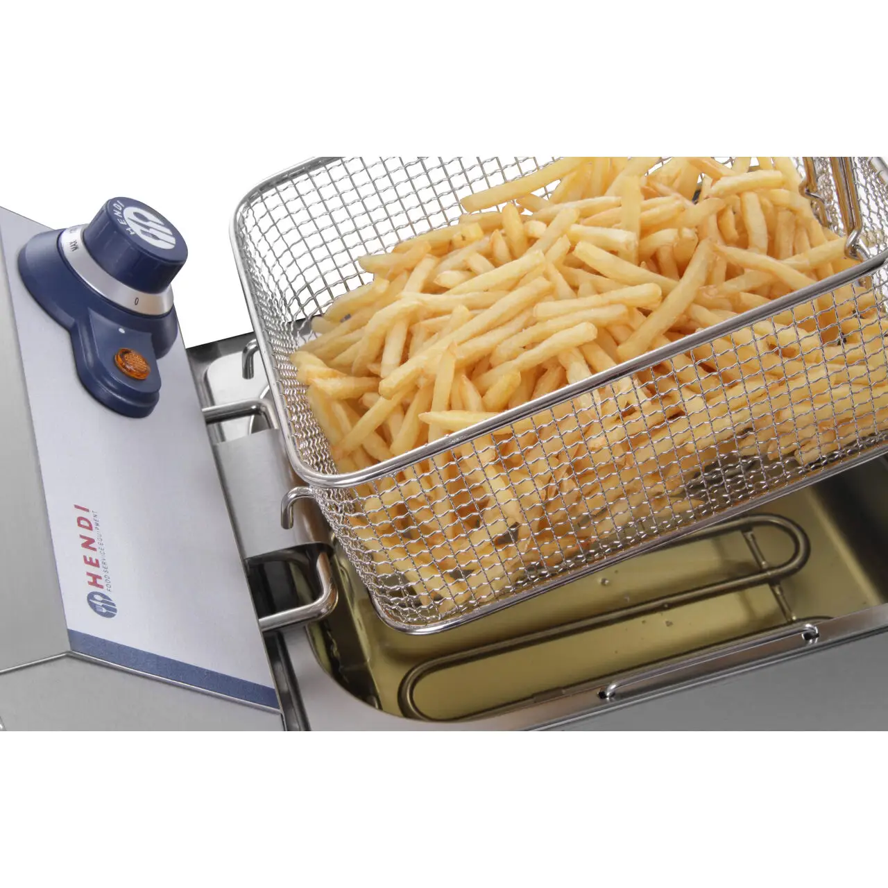 Friteuza electrica profesionala 4 litri, Hendi Blue Line, corp inox, termostat reglabil 0-190 gr C, 3000W, 217x400x(H)290 mm, - imagine 6