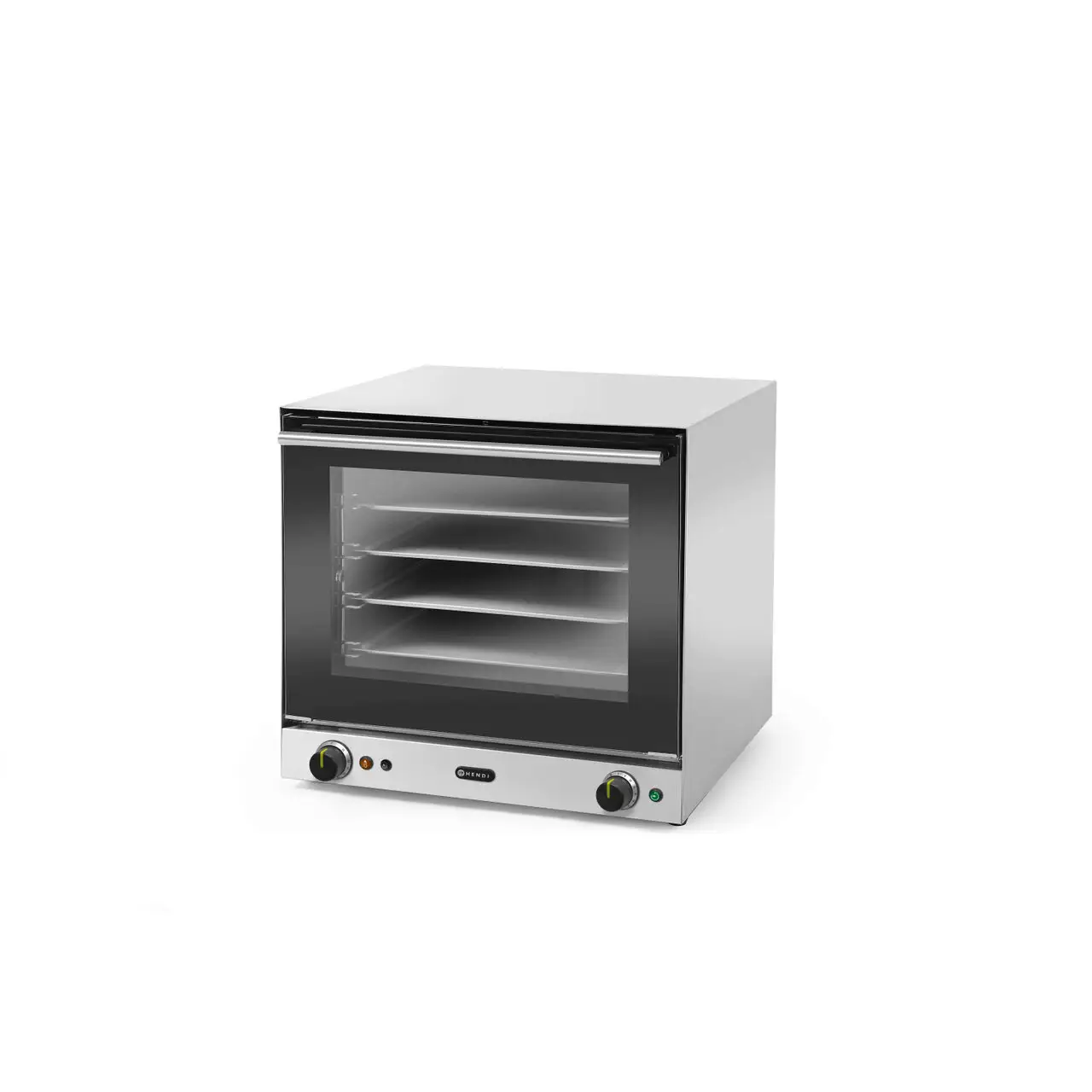 Cuptor convectie cu umidificare Hendi H90S, 4 tavi 438x315 mm incluse, 2 elemente incalzire, 2 ventilatoare, termostat reglabil 50-300 gr C, timer 0-120 min, 2670W, 595x595x(H)570 mm - imagine 2