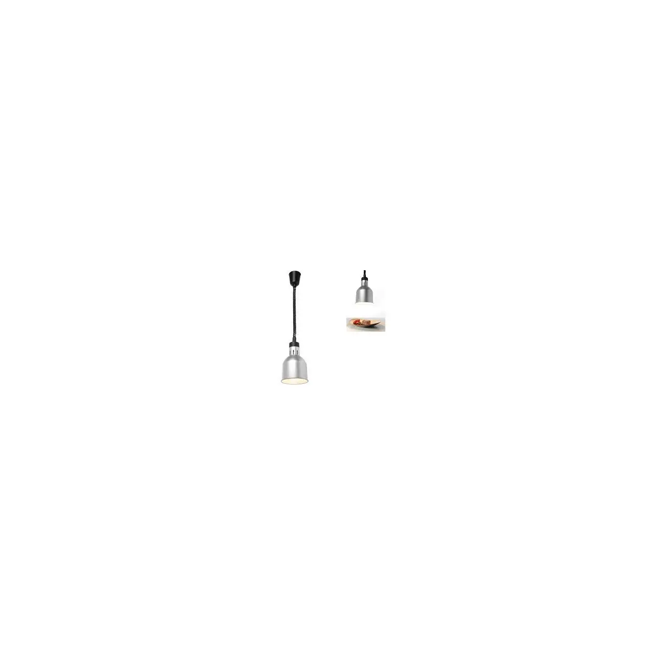 Lampa de incalzire cilindrica, argintie ø175x(H)250 - imagine 5