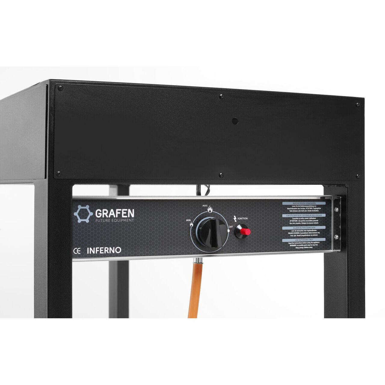 Barbecue pe gaz Tampa, HENDI, Negru, 10kW, 1260x580x(H)900mm - imagine 2