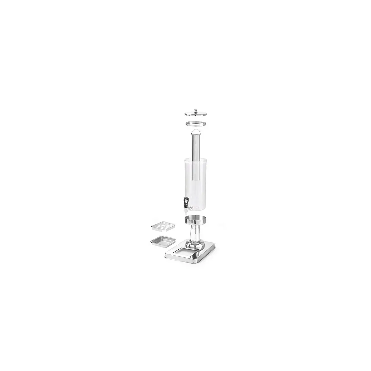 Dispenser suc 3 litri, suport inox, container din policarbonat, Hendi, robinet antipicurare, 215x315x490 mm - imagine 2