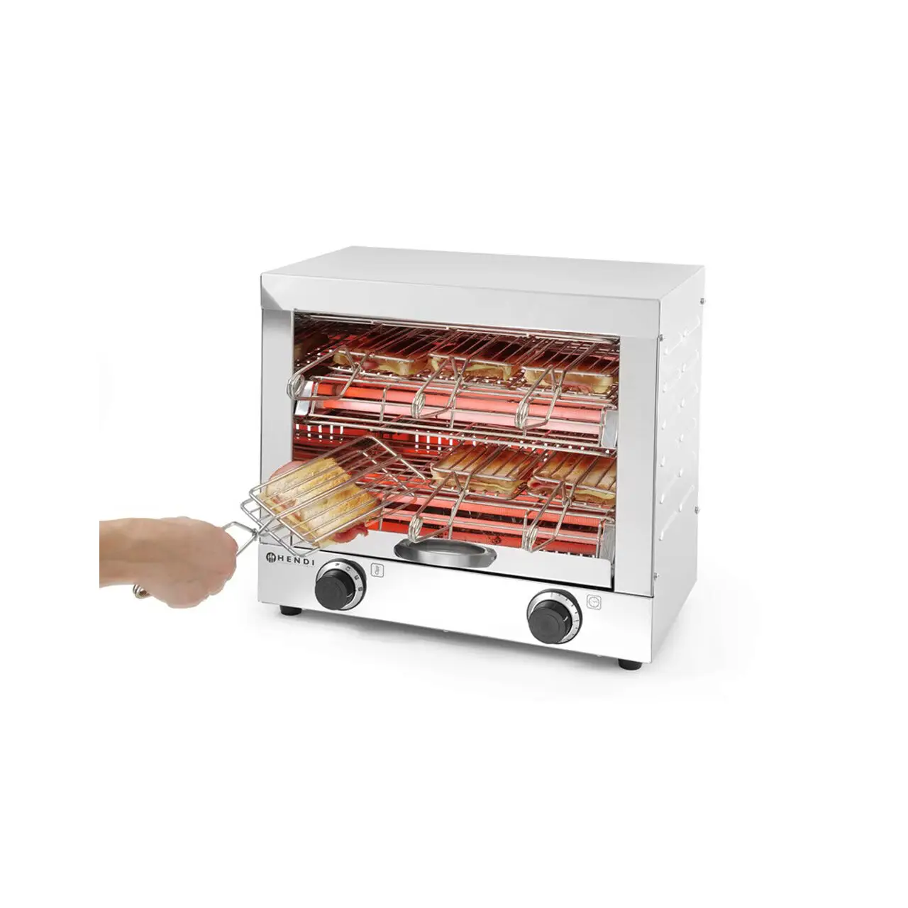 Toaster cu 6 compartimente, Hendi, inox, 3000W, 43.8x29x(H)40.2 cm - imagine 3