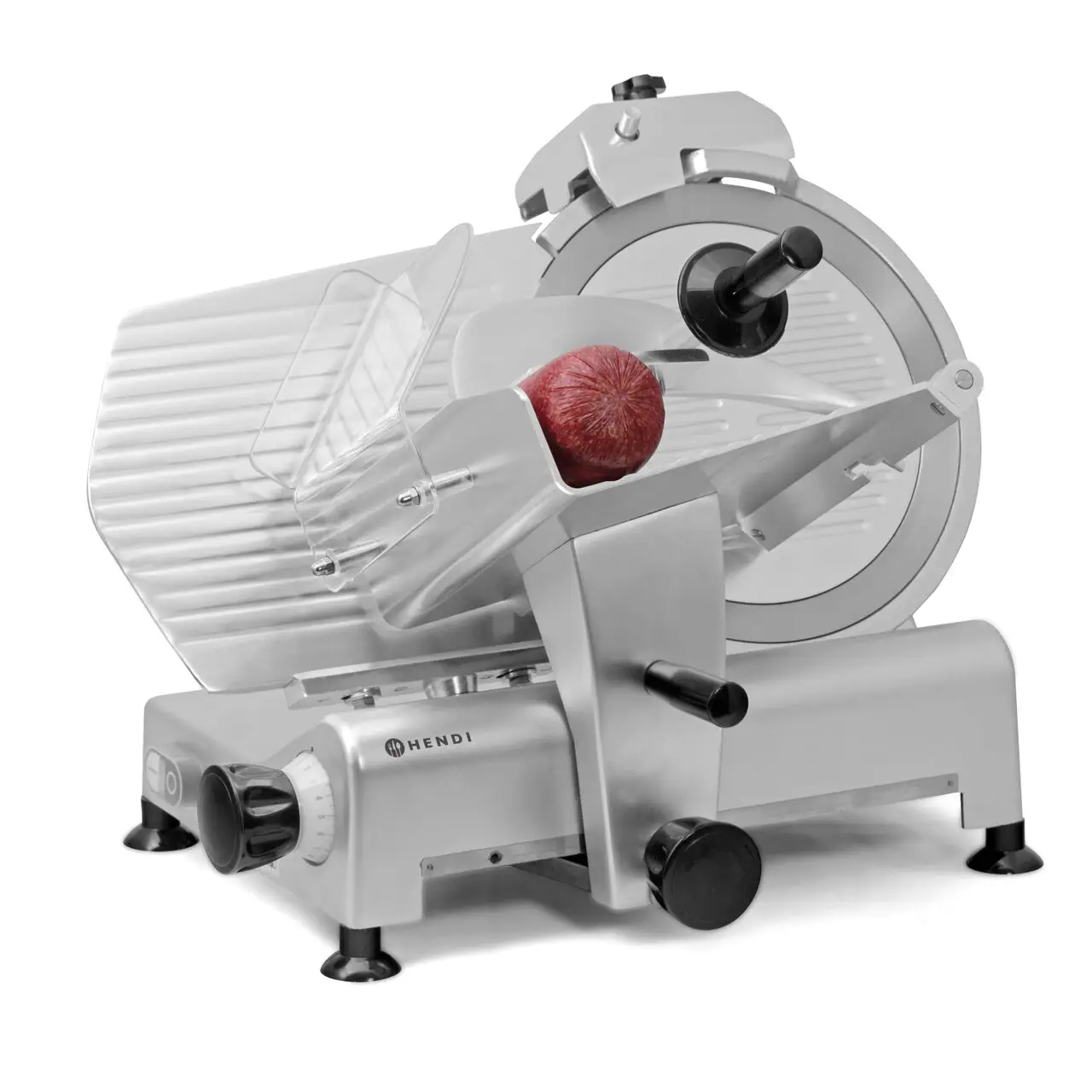 Feliator electric profesional, diametru lama taiere 25 cm, grosime reglabila 0-12 mm, Hendi Profi Line 250, corp aluminiu, 320 W - imagine 6
