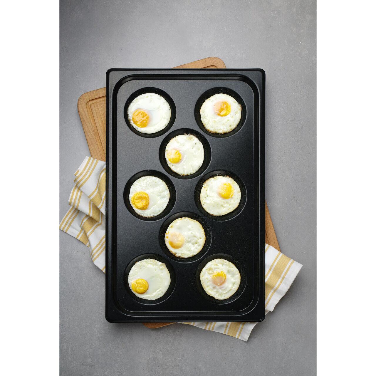 Tava pentru oua, cu invelis antiaderent CONVECTOMAT EGGPLATE, HENDI, GN 1/1, Negru, 530x325x(H)26mm - imagine 3