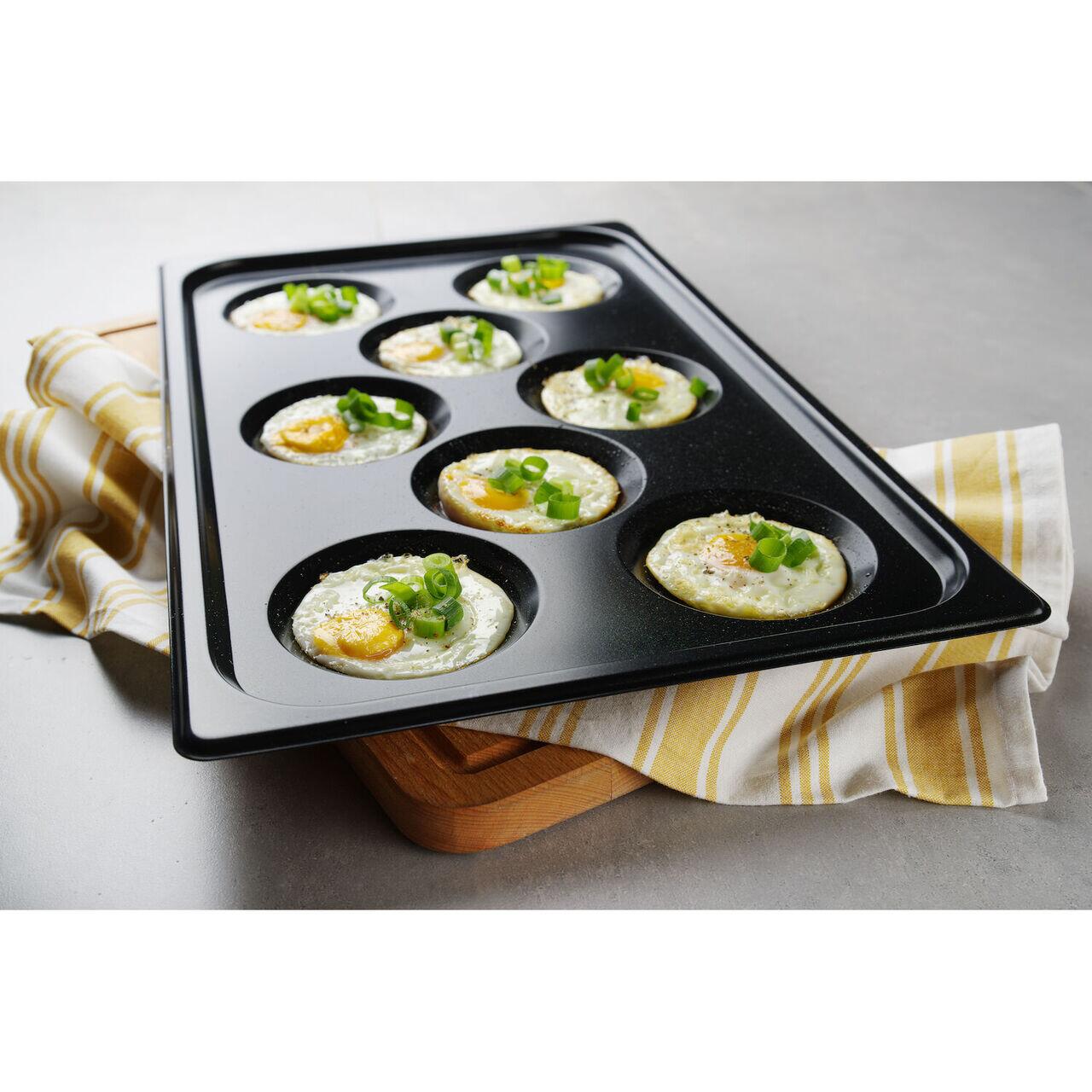 Tava pentru oua, cu invelis antiaderent CONVECTOMAT EGGPLATE, HENDI, GN 1/1, Negru, 530x325x(H)26mm - imagine 2
