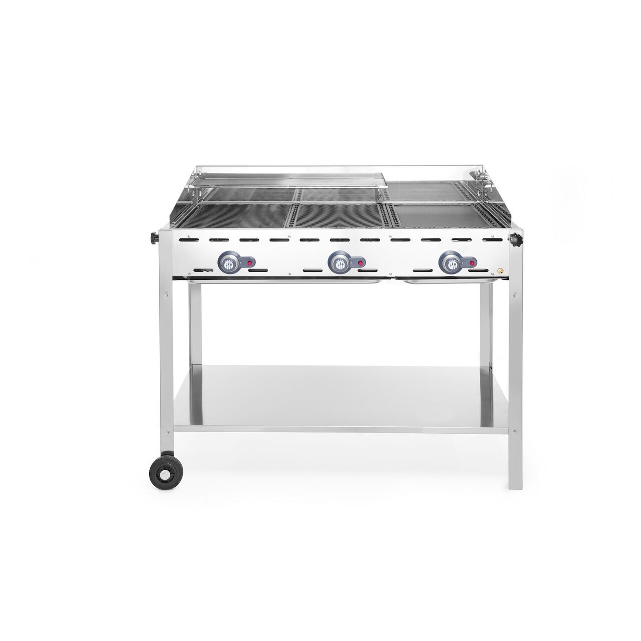 Grătar Green Fire cu 3 arzătoare, HENDI, Profi Line, 17,4 kW, 1078x612x(H)825mm
