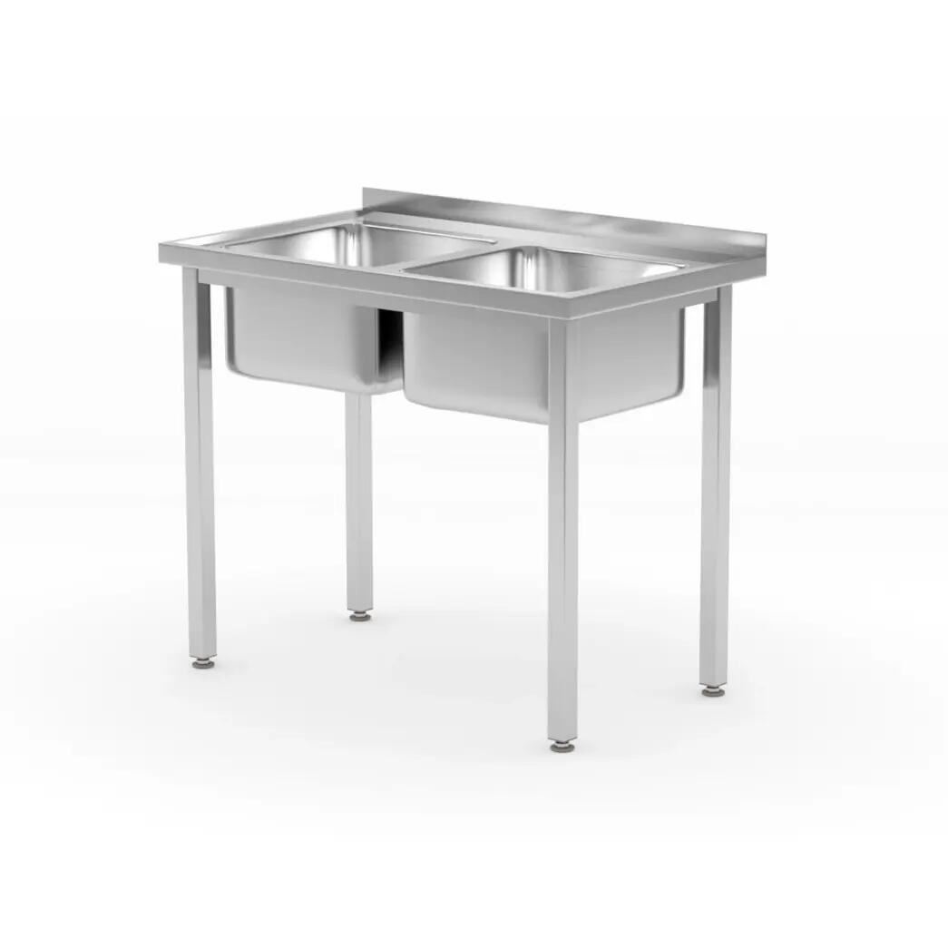 Spalator cu 2 cuve Buget line din otel inoxidabil Hendi , 1000x600x(H)850mm - imagine 2