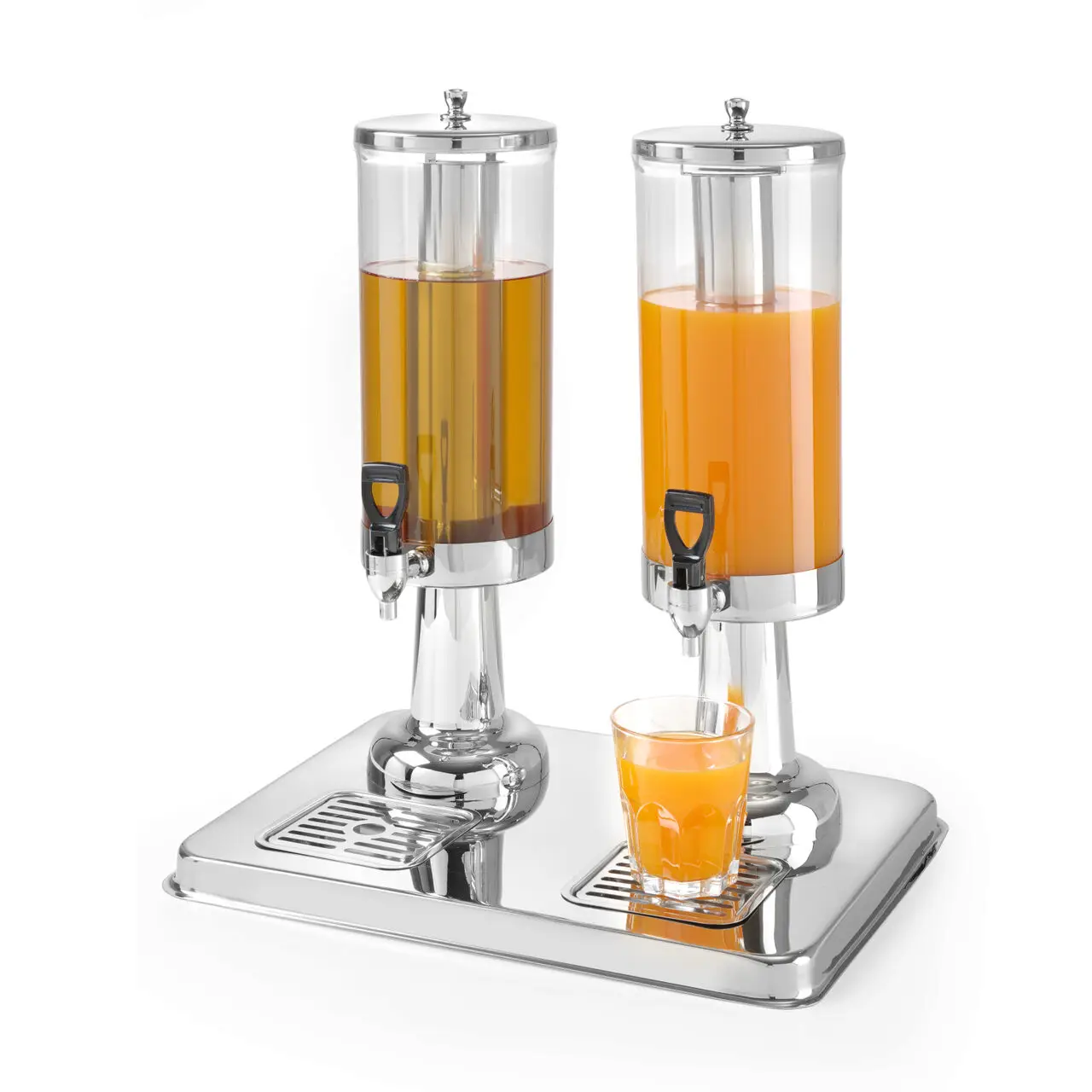 Dispenser suc 3 litri, suport inox, container din policarbonat, Hendi, robinet antipicurare, 215x315x490 mm - imagine 3
